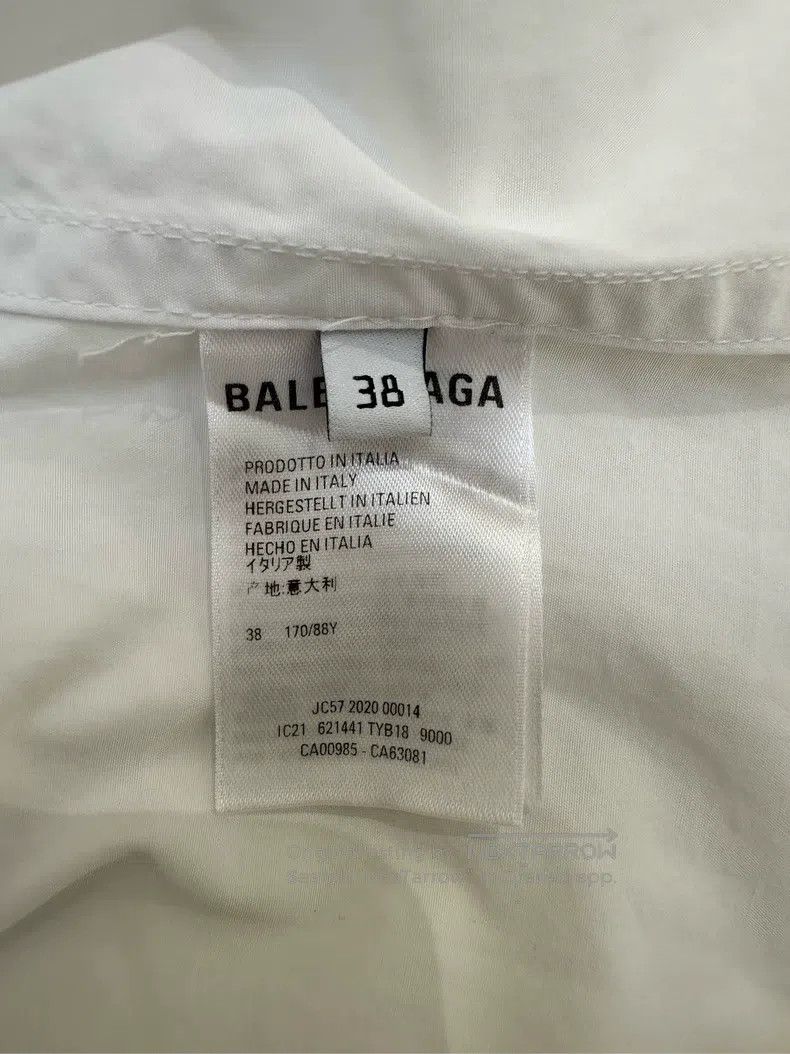 Balenciaga Balenciaga White Double Pocket Logo Shirt Short Sleeve, Si Size XS / US 0-2 / IT 36-38 - 5 Thumbnail