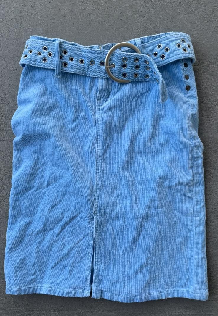 Designer R4R Baby Blue Pencil Skirt Size 7 Size 30" / US 8 / IT 44 - 4 Thumbnail