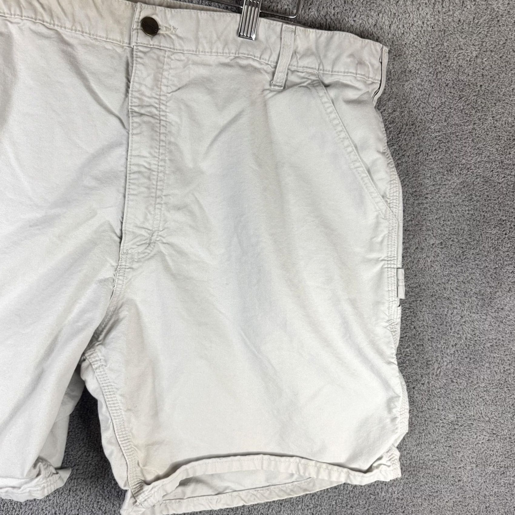 Carhartt Carhartt Cargo Shorts Mens 40 Beige Canvas Relaxed Fit Work Pockets Summer Casual Workwear Men's Size US 40 / EU 56 - 3 Thumbnail