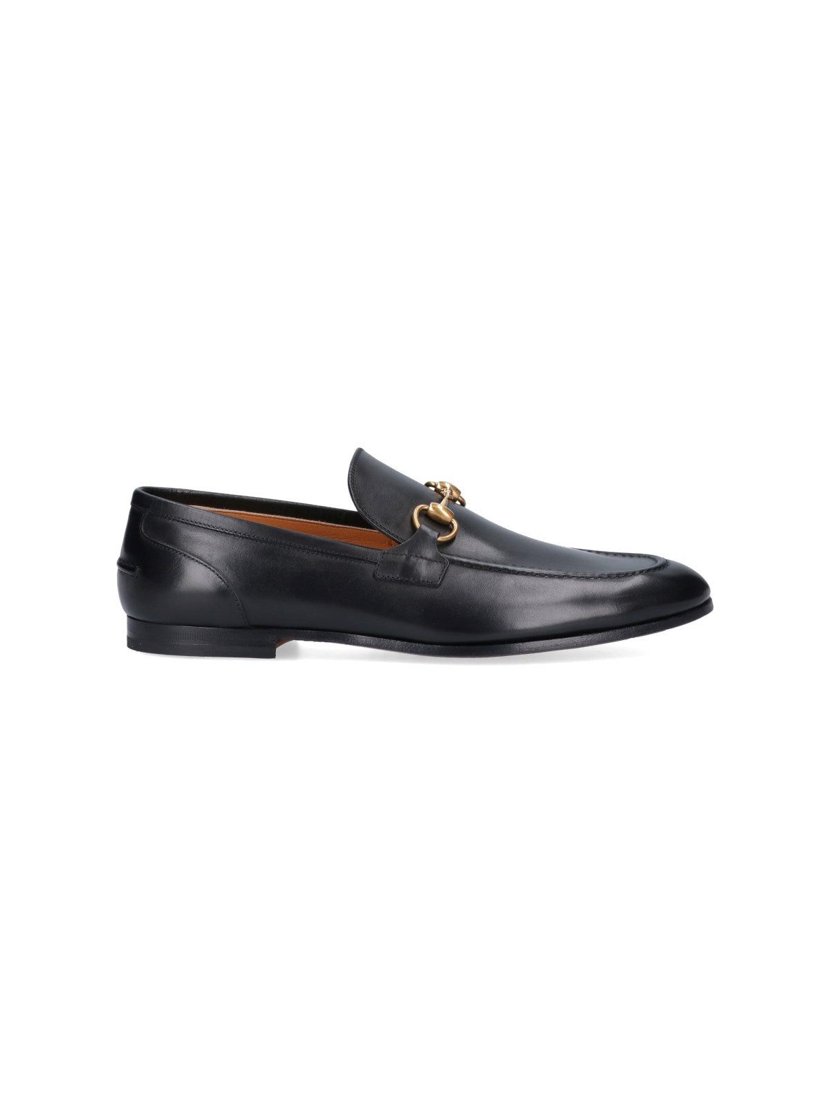 image of Gucci Jordaan Leather Loafers Size 7.5 in Black, Men's