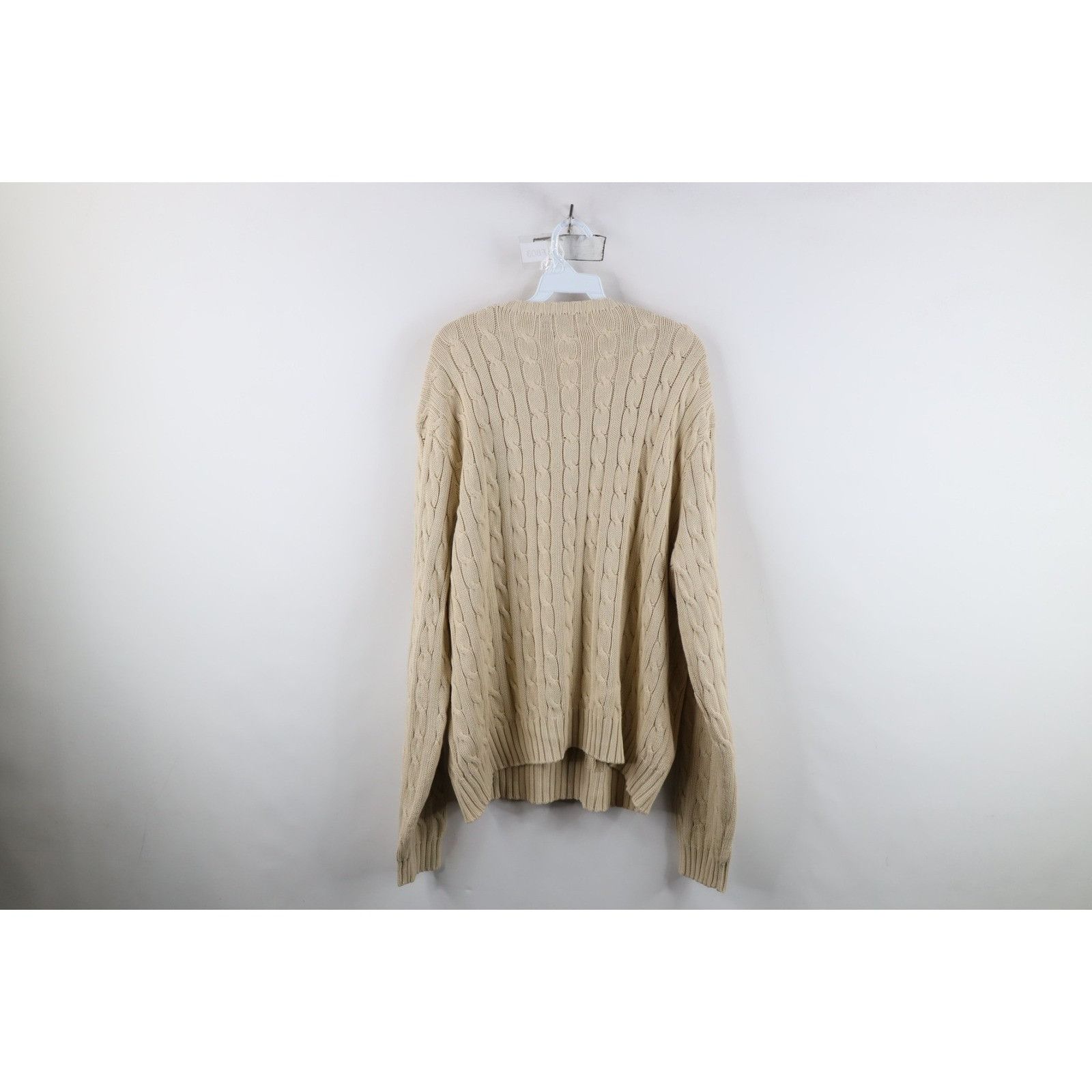 Polo Ralph Lauren Vintage 90s Ralph Lauren Chunky Cotton Cable Knit Sweater Size US XXL / EU 58 / 5 - 12 Thumbnail