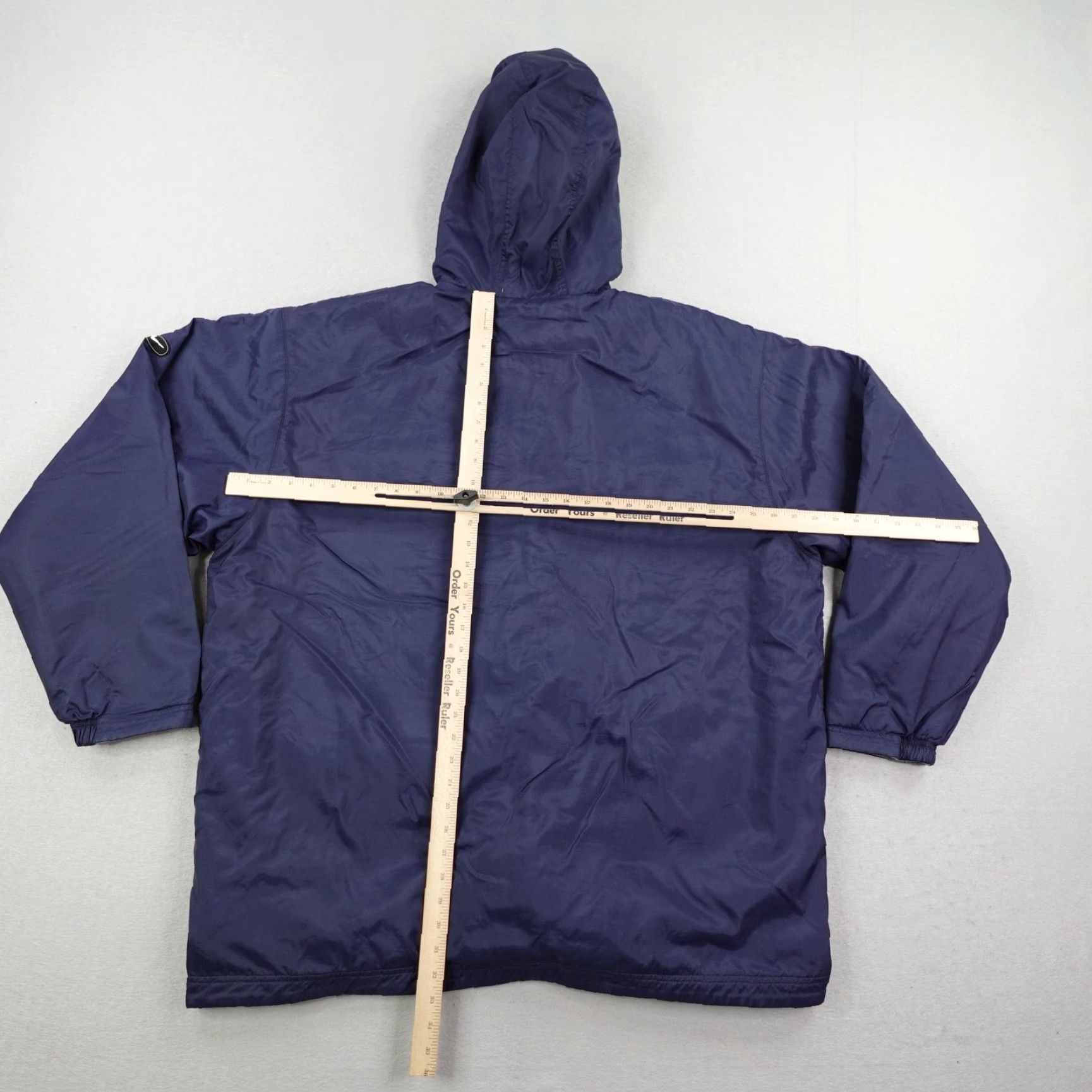 Nike VINTAGE Nike Jacket Mens 2XL Blue Gray Reversible Windbreaker Fleece Coat Y2K Size US XXL / EU 58 / 5 - 6 Thumbnail