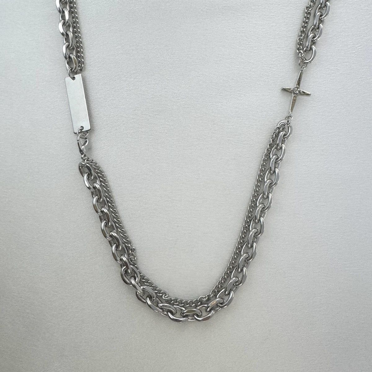 Other Double Layer Star Link Chain Necklace for Men Women Size ONE SIZE - 2 Thumbnail