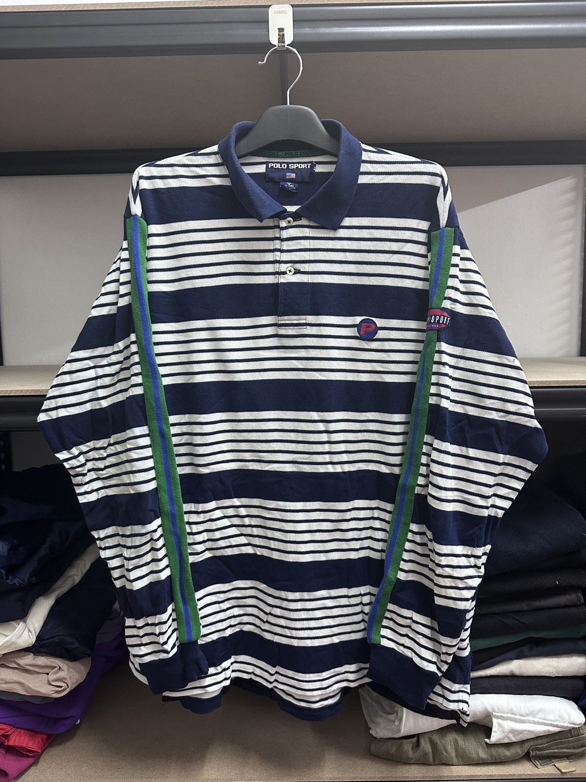 Polo Ralph Lauren Vintage Polo Sport Ralph Lauren Polo L/S Size US XL / EU 56 / 4 - 1 Thumbnail