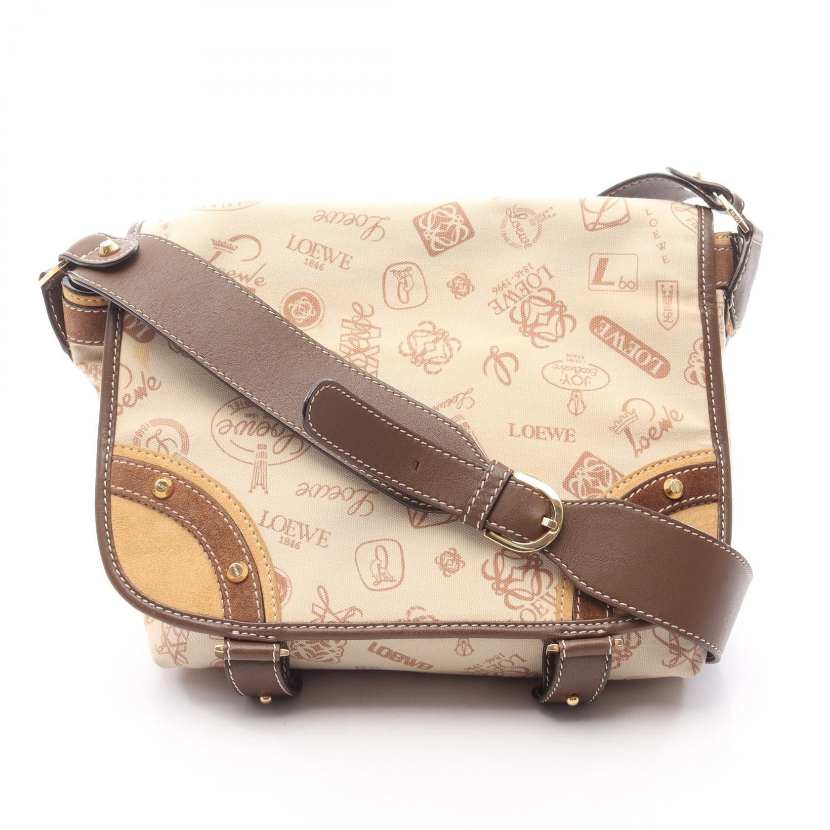 Loewe Loewe Loewe 160 ANIVERSARIO canvas suede leather shoulder bag Textile Shoulder Bag DUTY FREE for USA Size ONE SIZE - 1 Thumbnail
