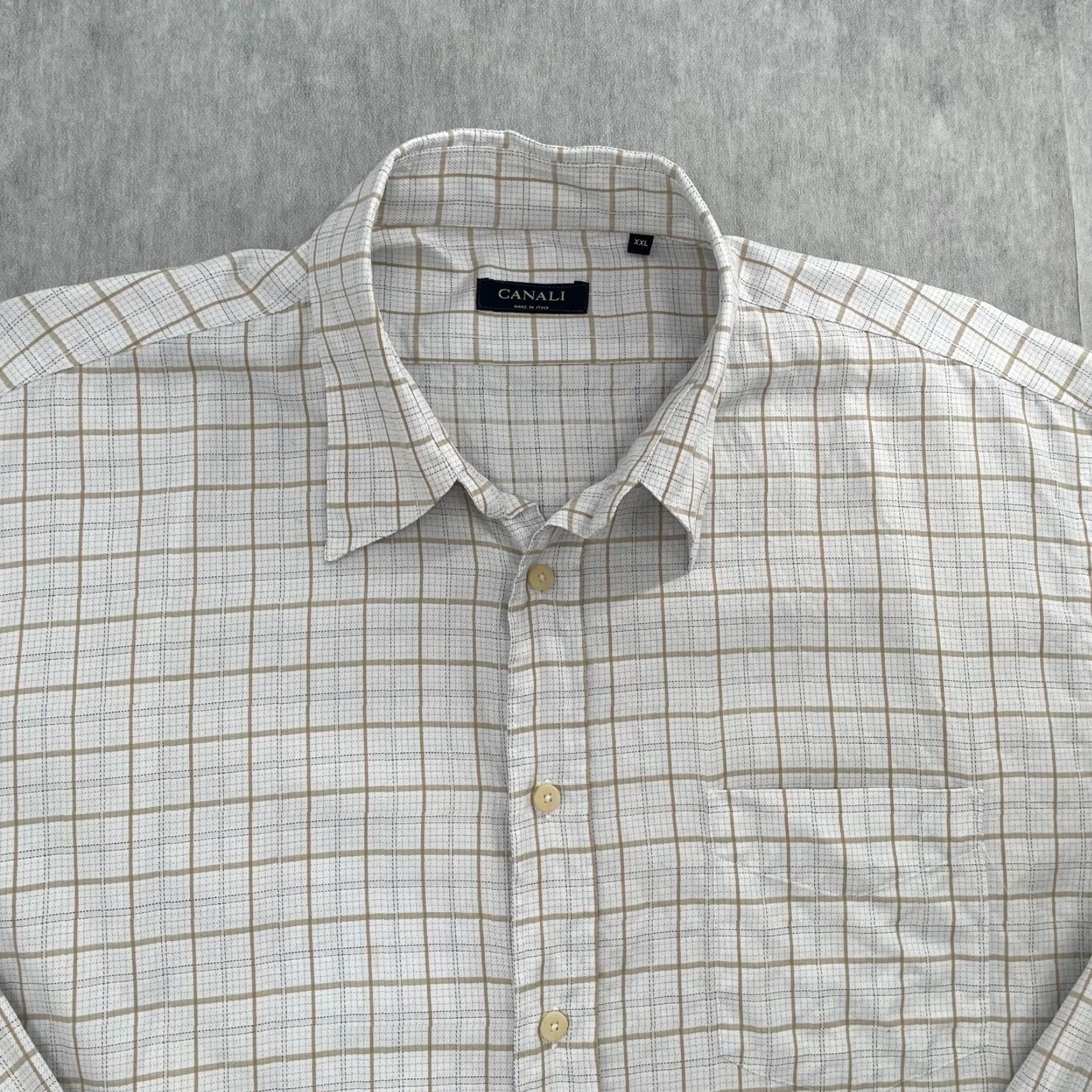 Canali VINTAGE Canali Shirt Dress Shirt Adult XL Long Sleeve Button Up Italy Men Check Cotton Multi 2000s Size US XL / EU 56 / 4 - 3 Thumbnail