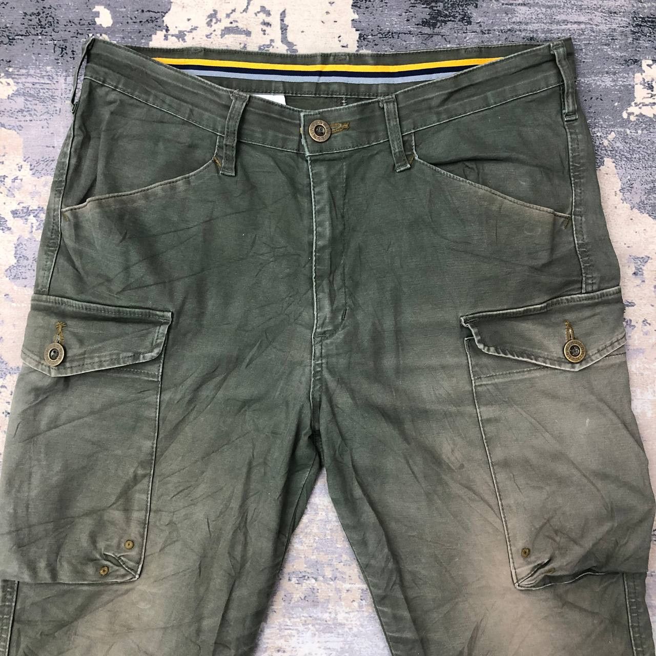 Edwin P792 EDWIN RUSTY DISTRESSED CARGO SKINNY PANTS Size US 35 - 3 Thumbnail