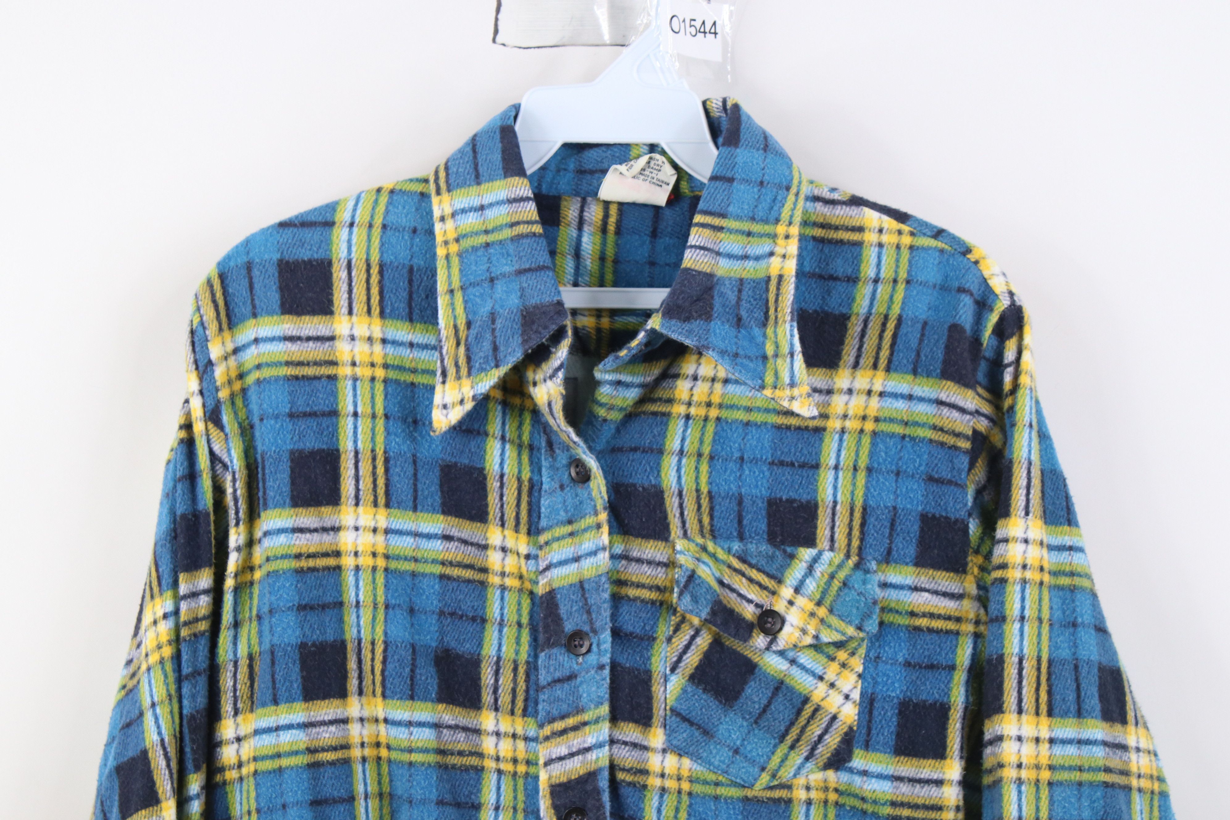 Vintage Vintage 70s Streetwear Dagger Flannel Button Shirt Plaid Size XS / US 0-2 / IT 36-38 - 2 Thumbnail