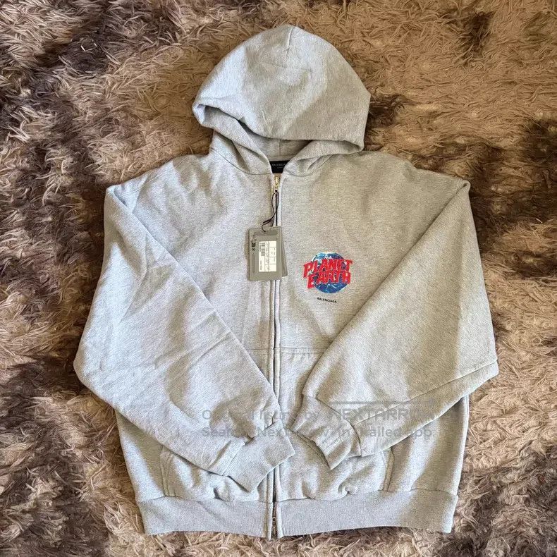 Balenciaga Balenciaga Earth Zipper Sweatshirt Size US M / EU 48-50 / 2 - 1 Thumbnail