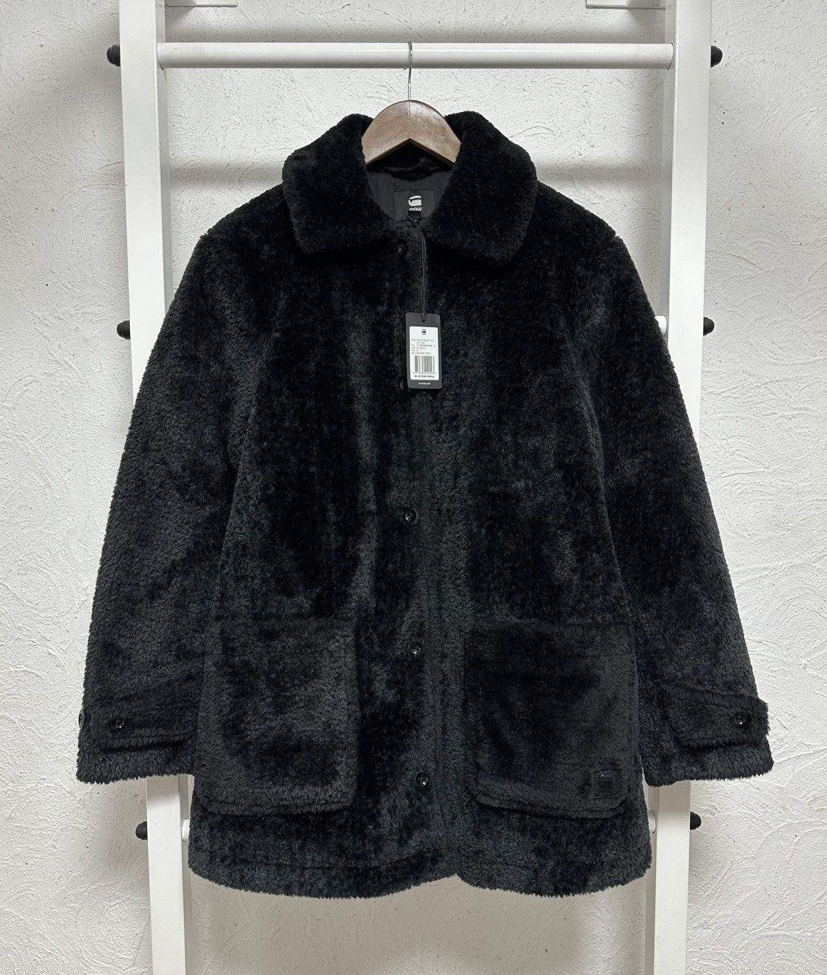 G-Star G-Star Raw Women’s Faux Fur Jacket Size S Sherpa Style Coat Size S / US 4 / IT 40 - 1 Thumbnail