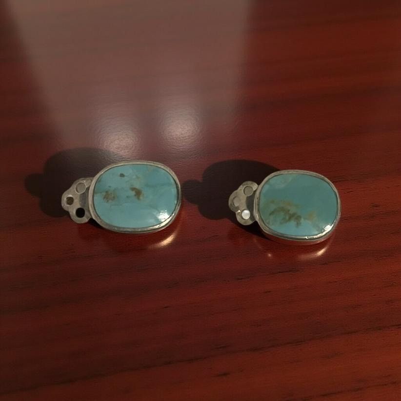 Other Genuine Sleeping Beauty Turquoise Clip On Sterling Silver Size ONE SIZE - 1 Thumbnail