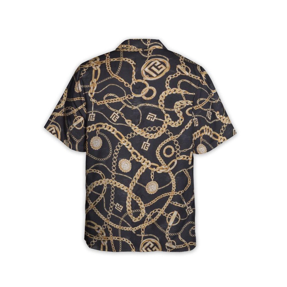 Designer Graphic-Print Shirt – Chaînes Pattern Size US L / EU 52-54 / 3 - 2 Thumbnail