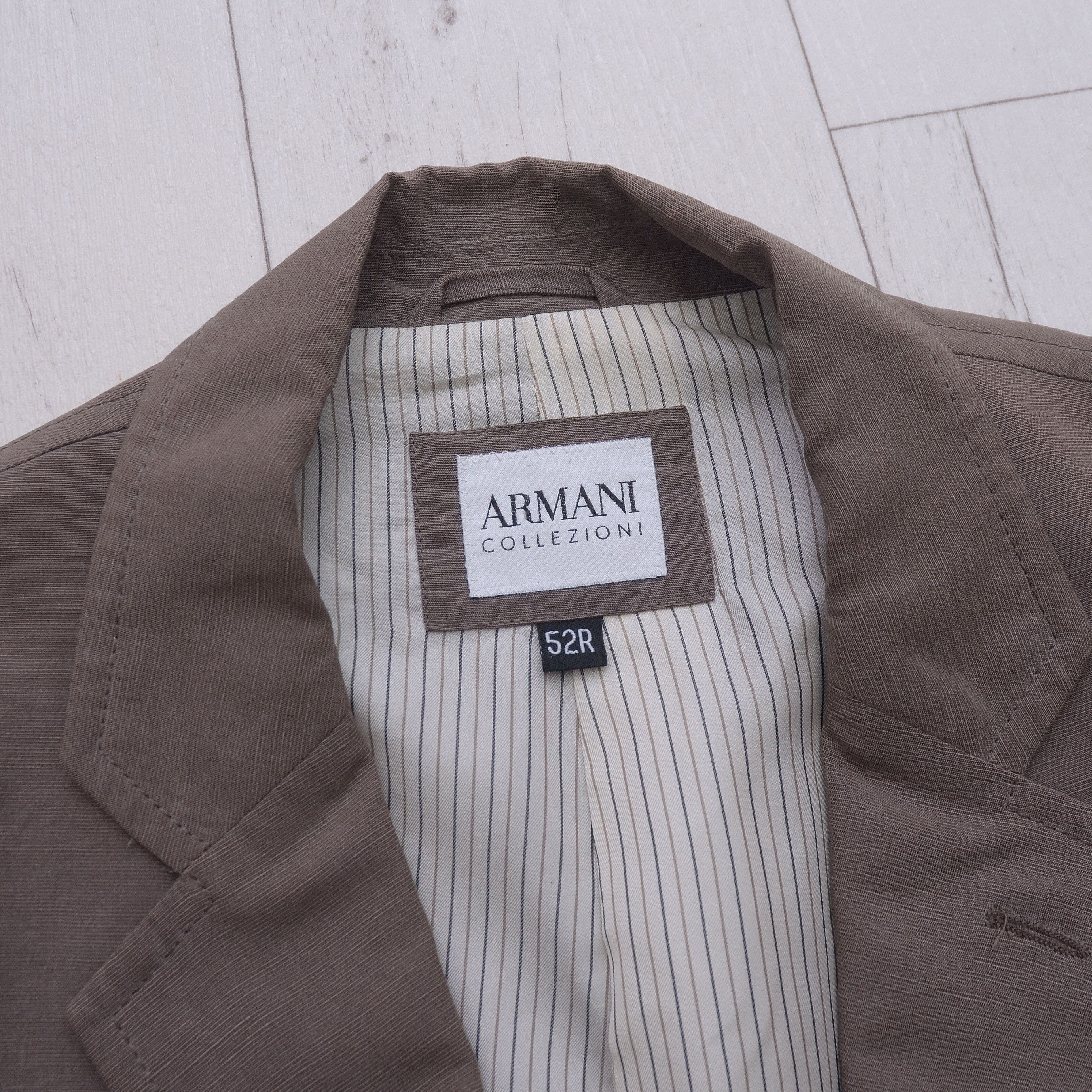 Armani Armani Collezioni Tencel Linen Casual Blazer 52R Fein Kaller Size 52R - 8 Thumbnail