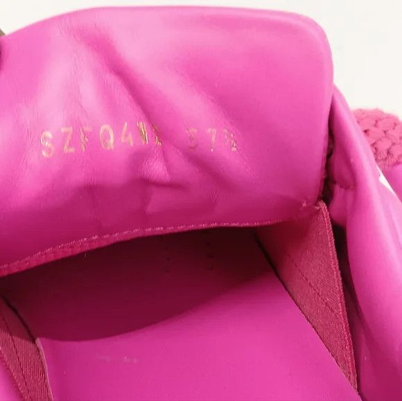 Valentino Valentino One Stud XL Fuchsia Leather Sneakers -EU37.5/US7.5 Size US 7.5 / IT 37.5 - 13 Thumbnail