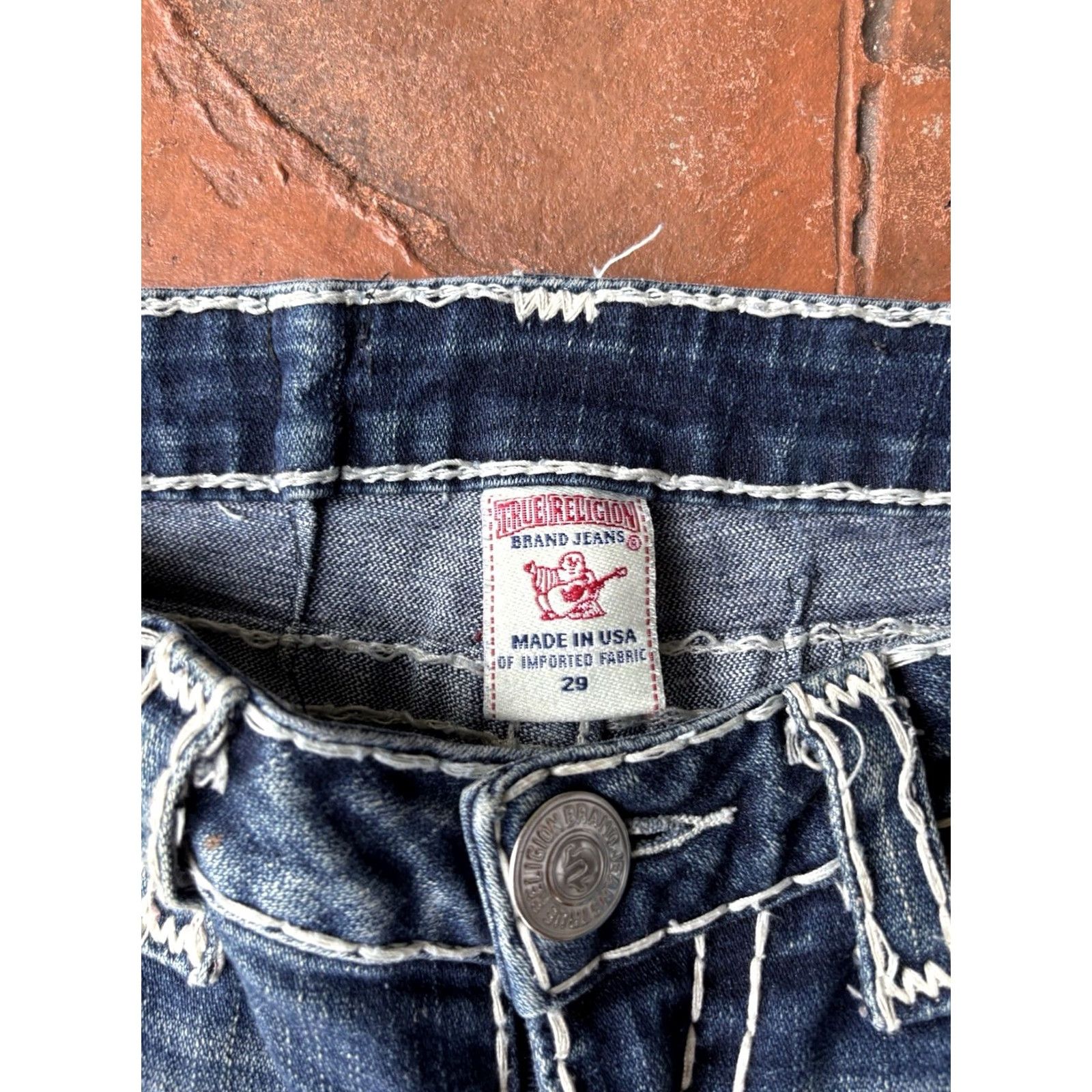 True Religion Vintage True Religion Billy Super T Jeans Womens 29 Distressed 5-Pocket Denim Blue USA Jeans Size 29" - 3 Thumbnail