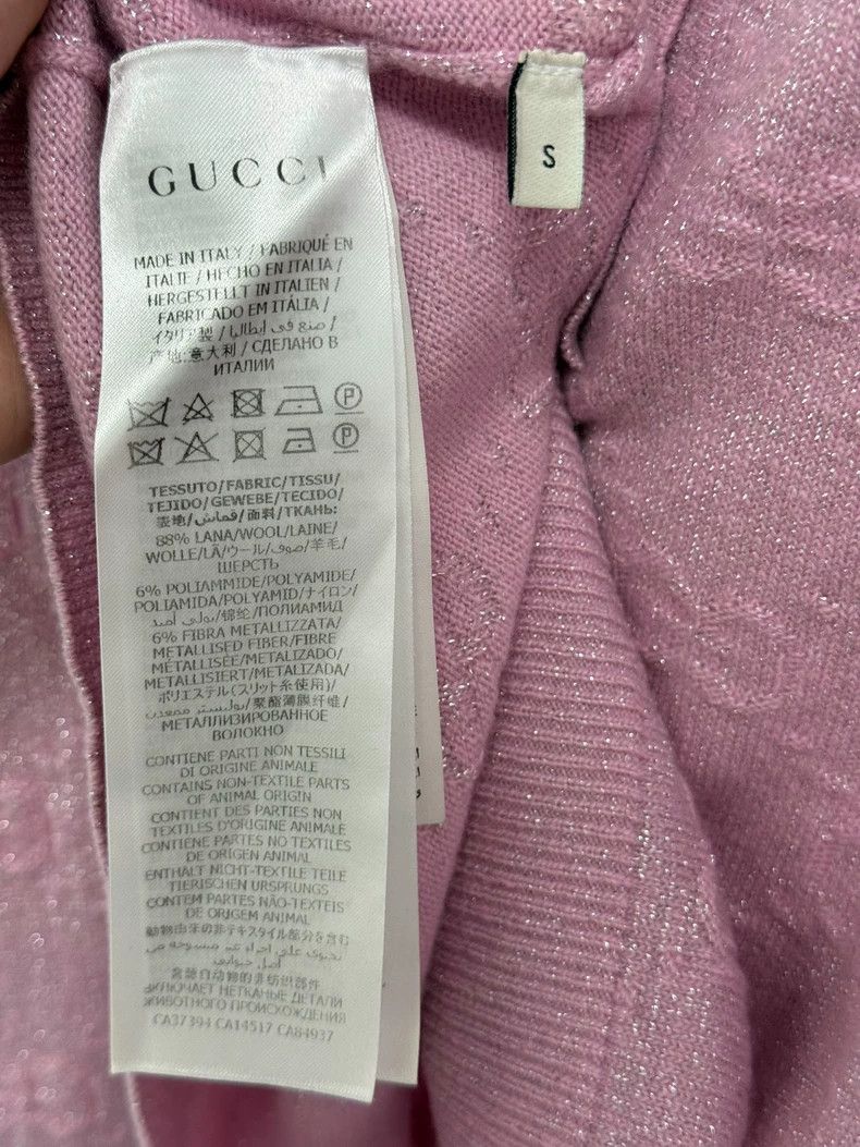 Gucci Gucci Full-printed old flower logo pink long-sleeved polo Size S / US 4 / IT 40 - 3 Thumbnail