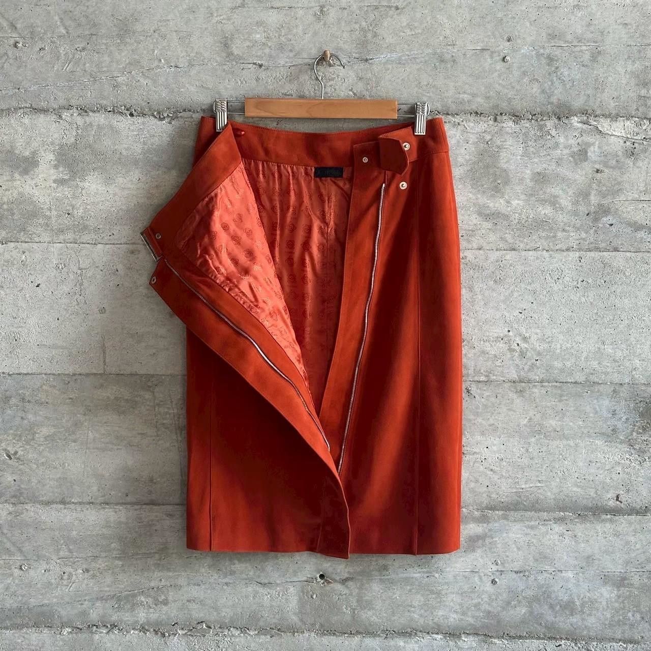 Loewe LOEWE Suede Wrap Skirt – Burnt Orange – Made in Spain – NWT Size 28" / US 6 / IT 42 - 2 Thumbnail