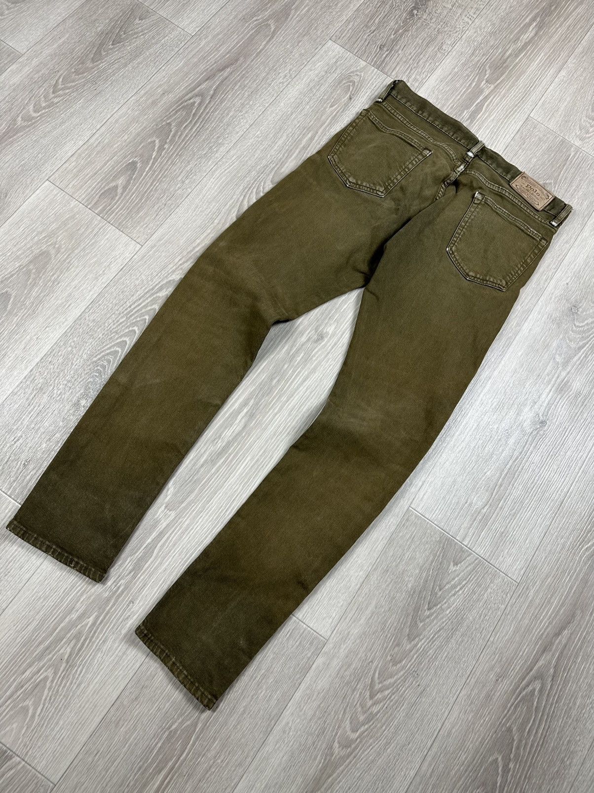 Polo Ralph Lauren × Vintage Vintage Polo Ralph Lauren Sullivan Slim Denim Olive Jeans Size US 30 / EU 46 - 7 Thumbnail