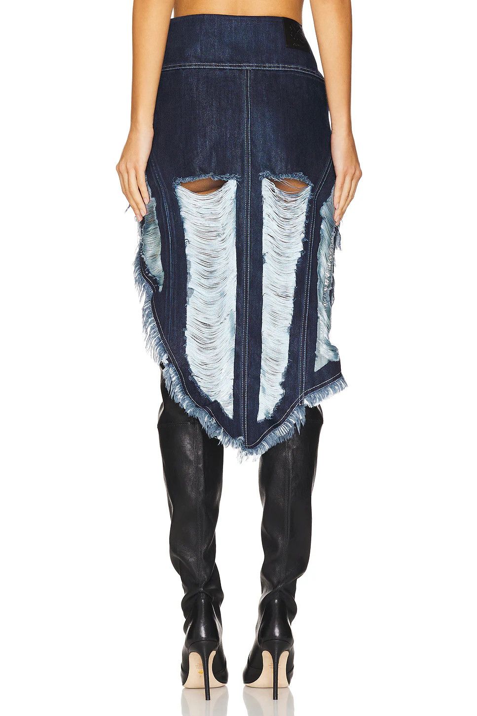 Off-White o1y1225 Denim Mini Skirt in Blue Size 28" / US 6 / IT 42 - 2 Thumbnail