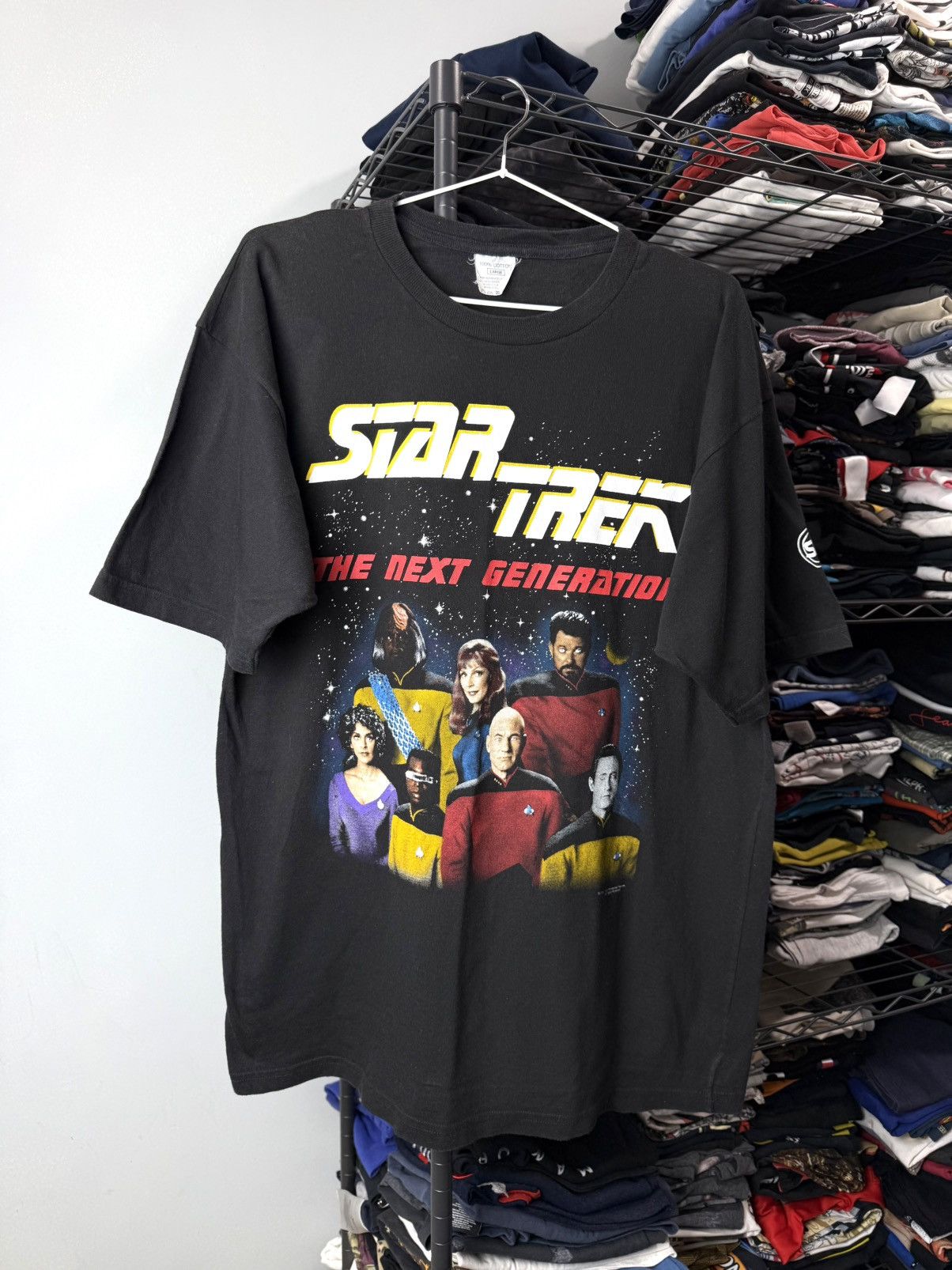 Other Rare! 1993 Vintage Star Trek The Next Generation T Shirt Size US L / EU 52-54 / 3 - 1 Thumbnail
