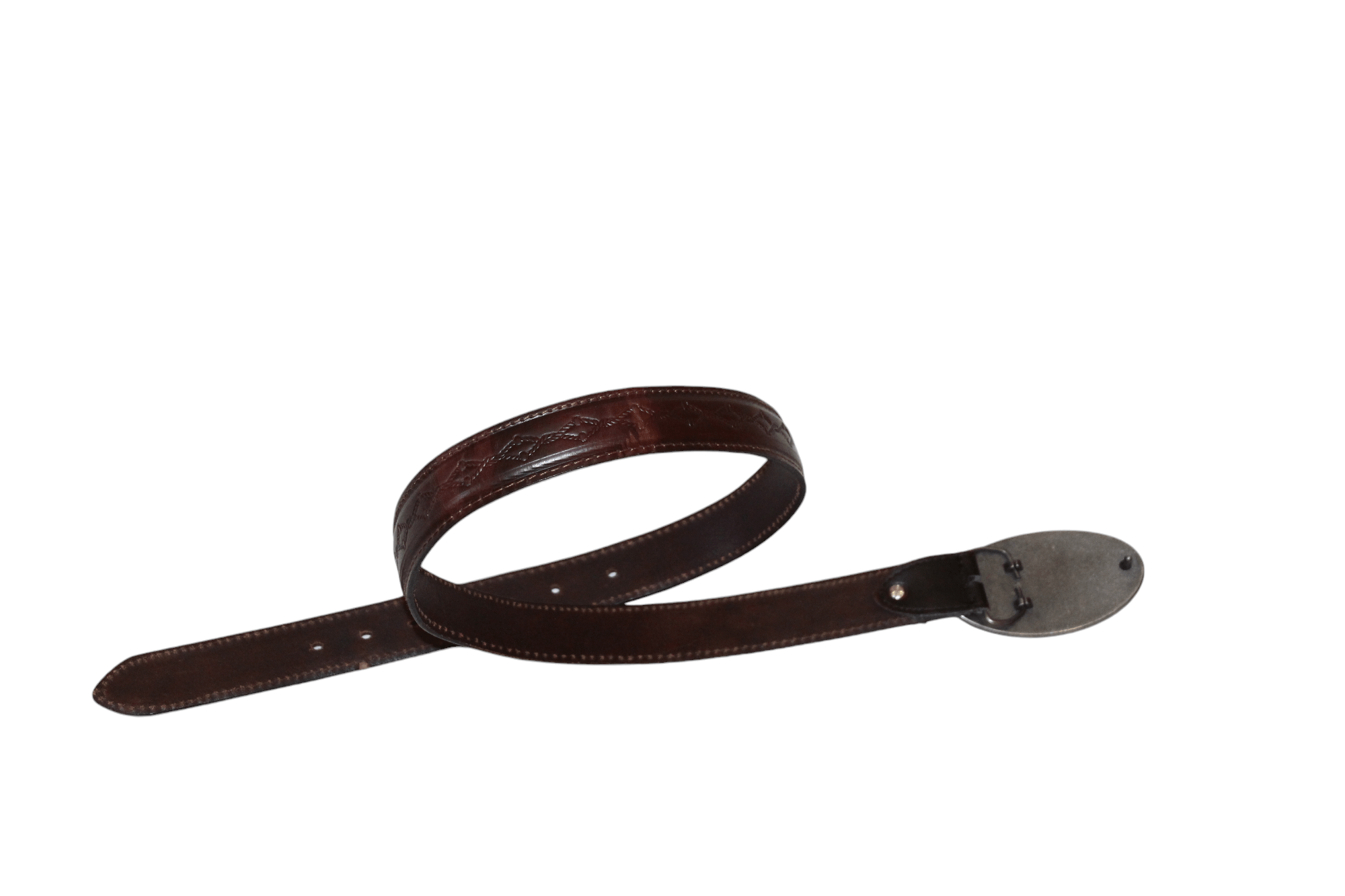 Cowboy Equipment VTG Alex's Ranger tooled leather western cowboy belt Size ONE SIZE - 3 Thumbnail