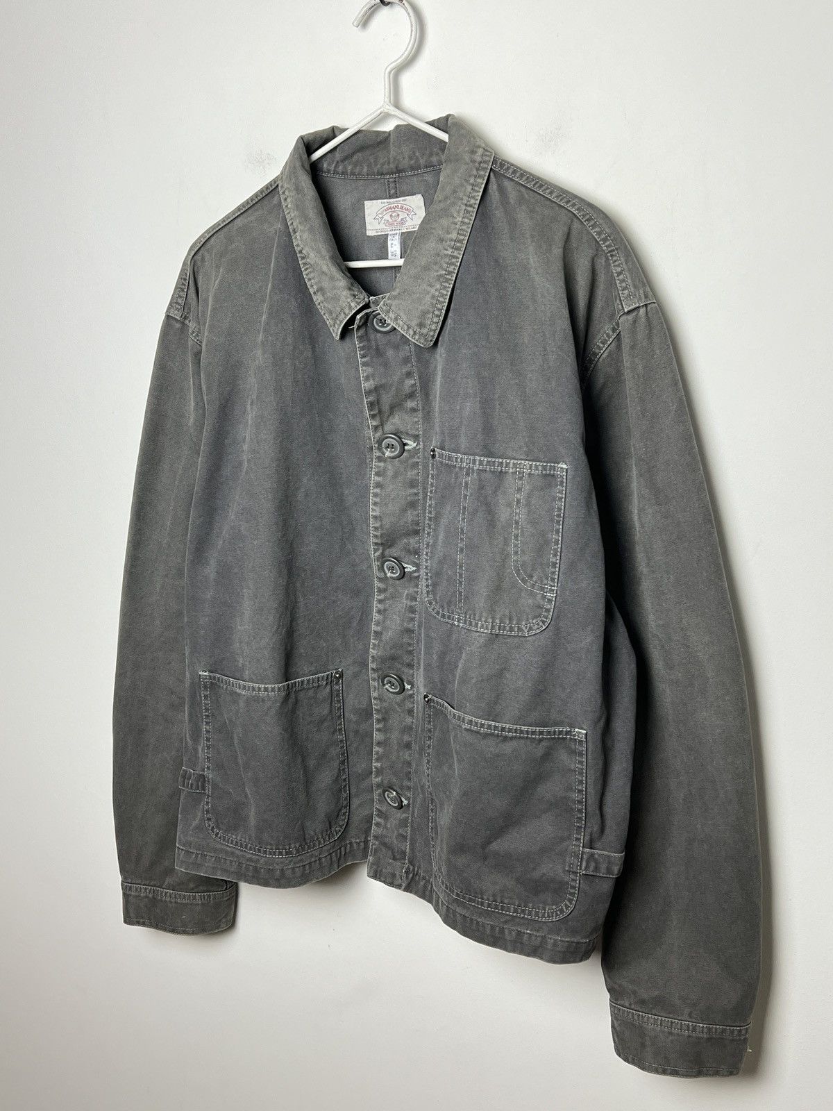 Giorgio Armani armani y2k archive faded work chore jacket Size US L / EU 52-54 / 3 - 3 Thumbnail