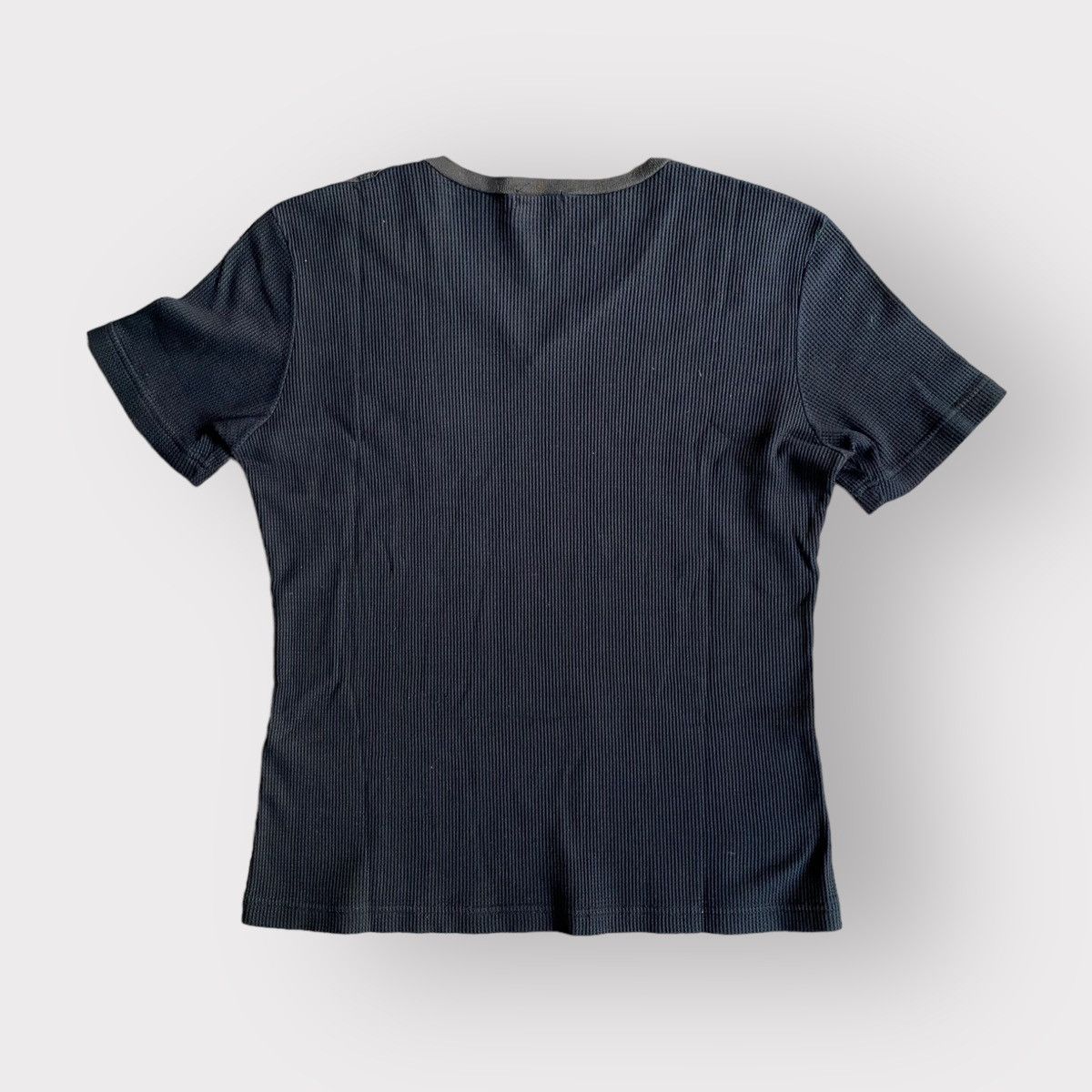 Helmut Lang 1998 Archive Military Mesh V Neck T Shirt Size US L / EU 52-54 / 3 - 2 Thumbnail