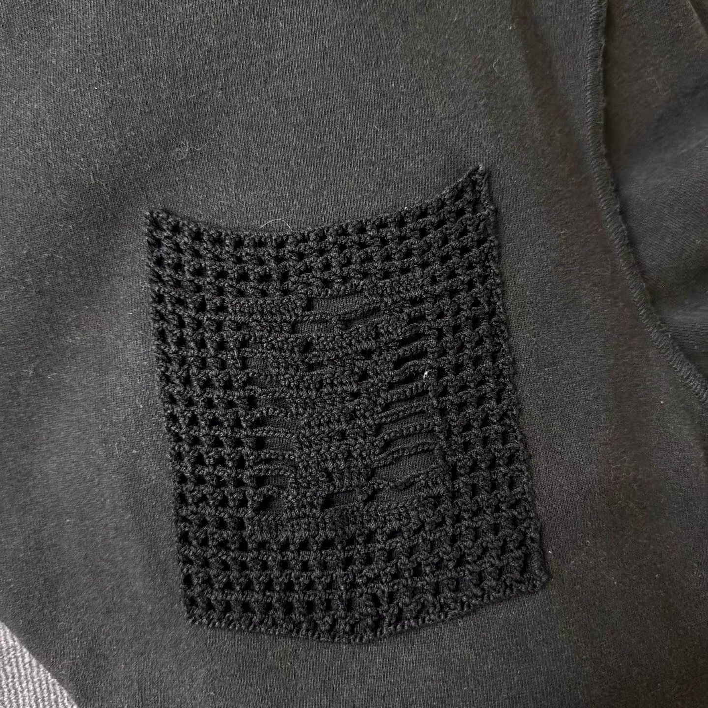 Louis Vuitton LV Black Mesh Crew Neck Short Sleeve T-shirt Q10 Size US L / EU 52-54 / 3 - 4 Thumbnail