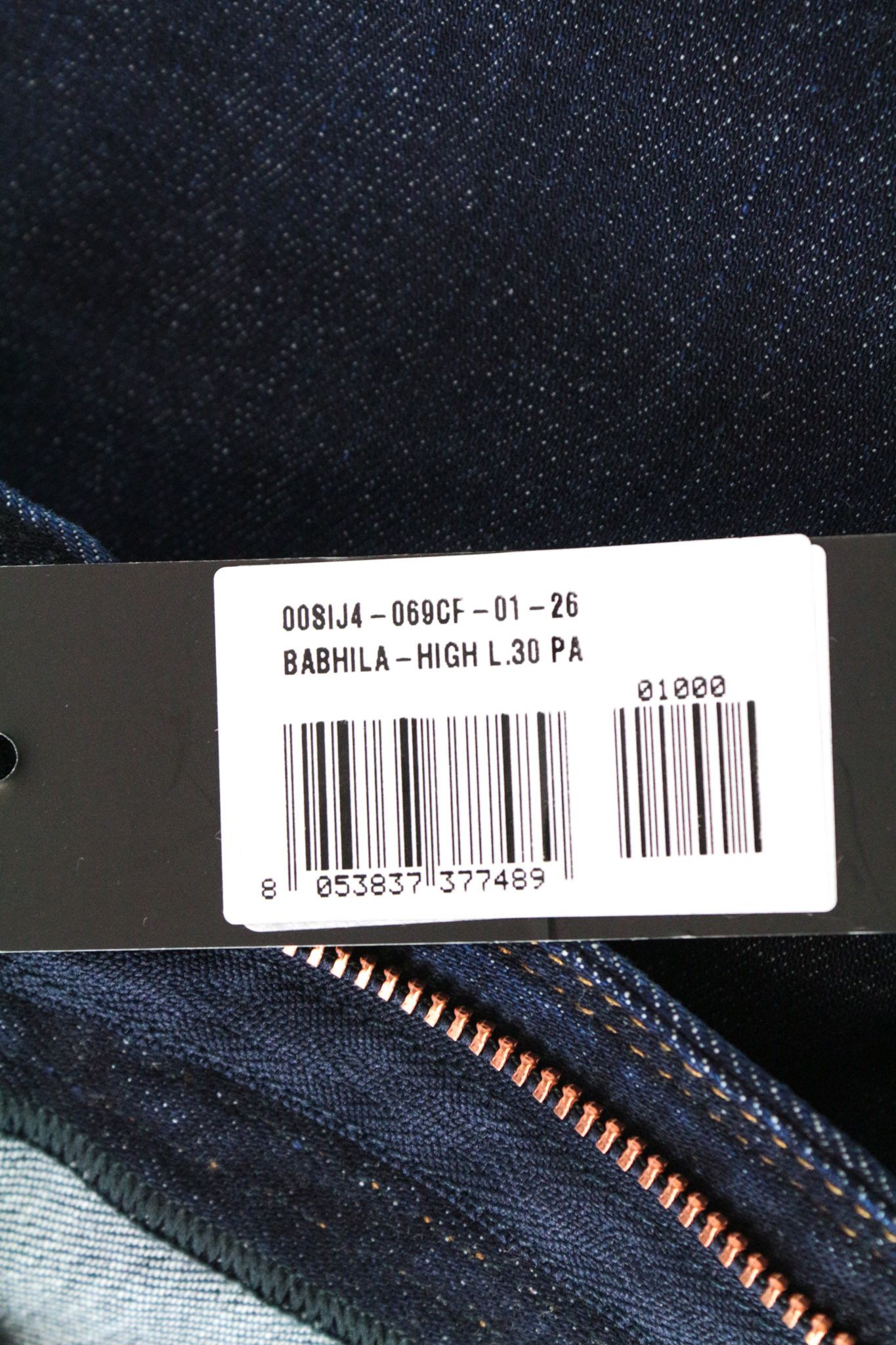 Diesel BABHILA-HIGH 069CF W26/L30 Blue Stretch Jeans 69377 Size 26" / US 2 / IT 38 - 7 Thumbnail