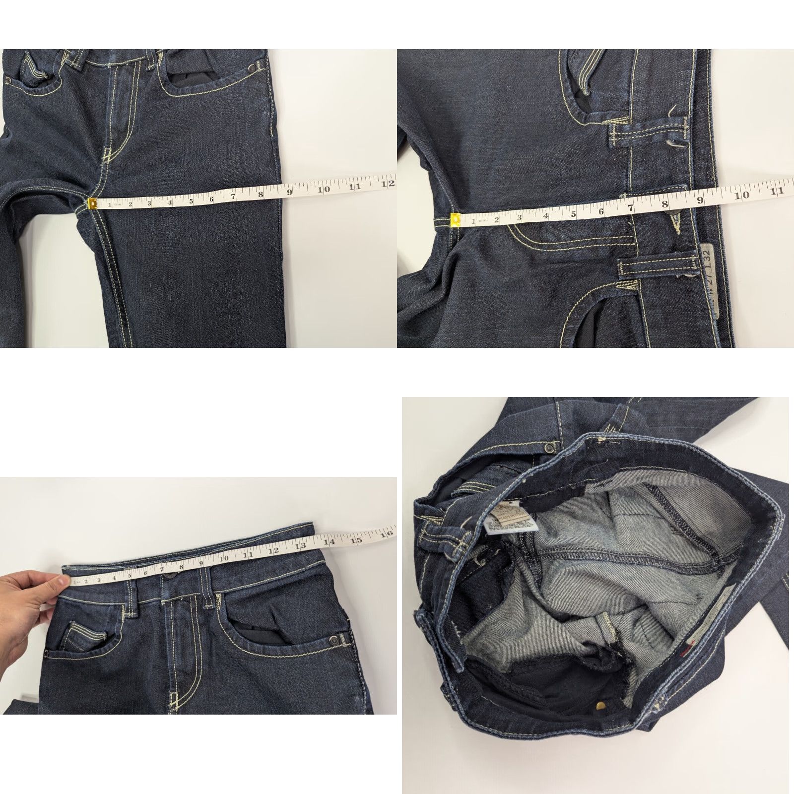 Diesel Diesel Jeans Womens 27x28 Brucke Stretch Low Rise Blue Denim Dark Wash Italy Size 27" / US 4 / IT 40 - 8 Thumbnail