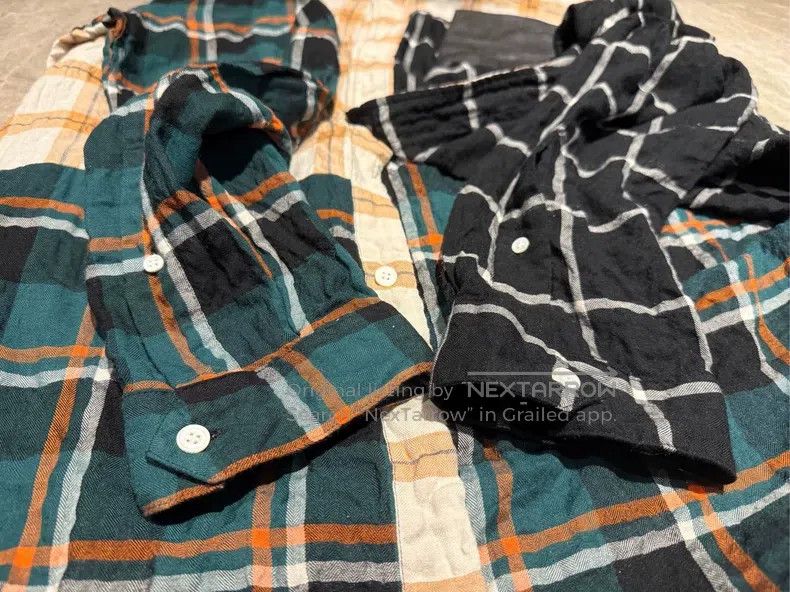 Loewe Loewe Men's loose-fit patchwork plaid casual shirt Size US XS / EU 42 / 0 - 2 Thumbnail