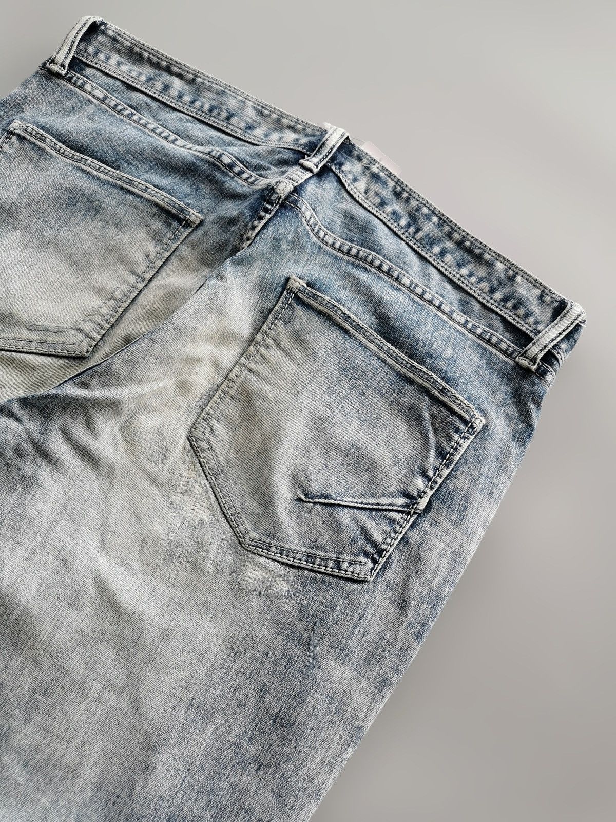 GOSTAR DE FUGA Go Star de Fuga Distressed Denim Jean Zipper Slit Hem Grunge Size US 33 - 6 Thumbnail