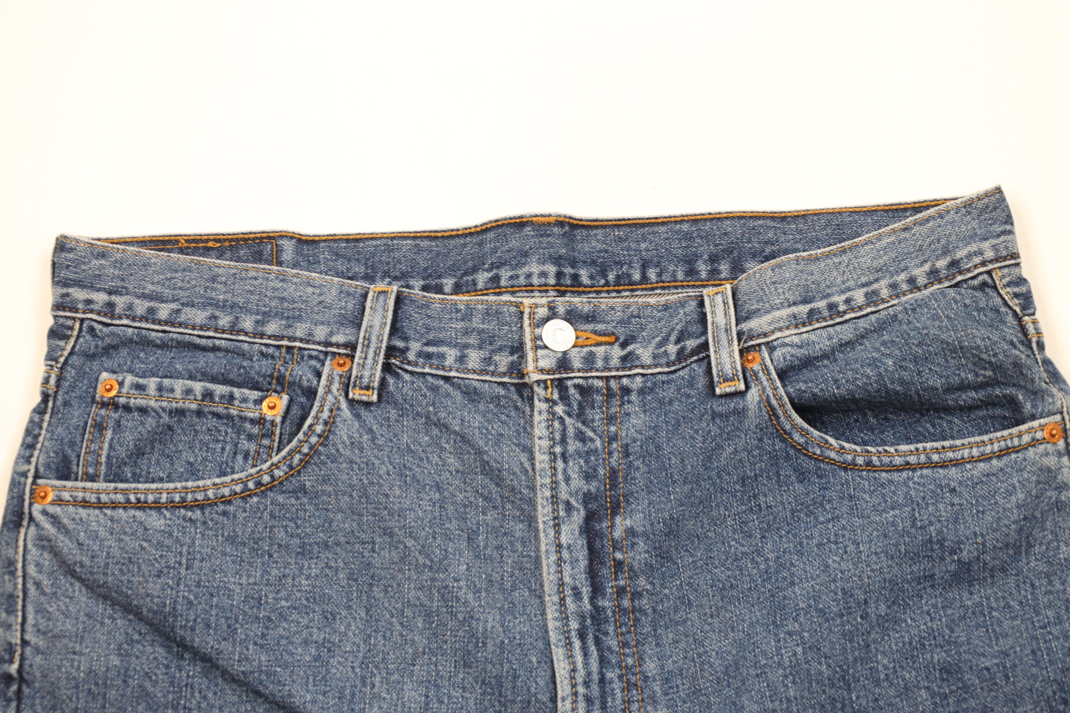 Levi's Vintage Y2K Levis 505 Fit Denim Jean Shorts Jorts Blue Size US 36 / EU 52 - 2 Thumbnail
