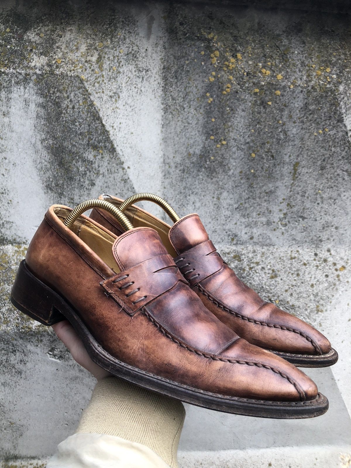 Avant Garde x If Six Was Nine Vintage Archive Leather Guidi Style Faded Brown Shoes, Men's (Size 8)