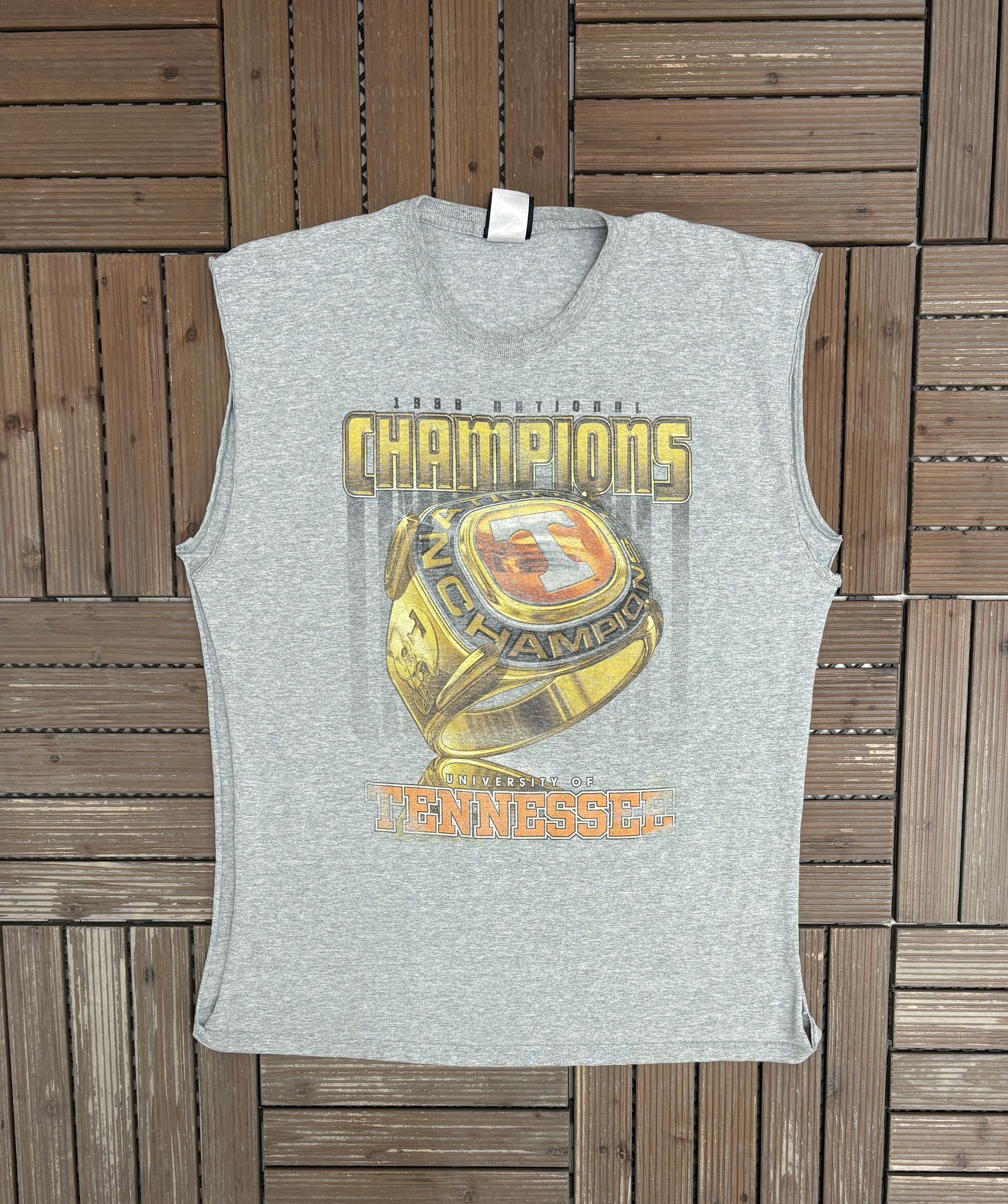 Vintage Tennessee Volunteers 1998 Champions Vintage Grey Tank Top Size US XL / EU 56 / 4 - 1 Thumbnail