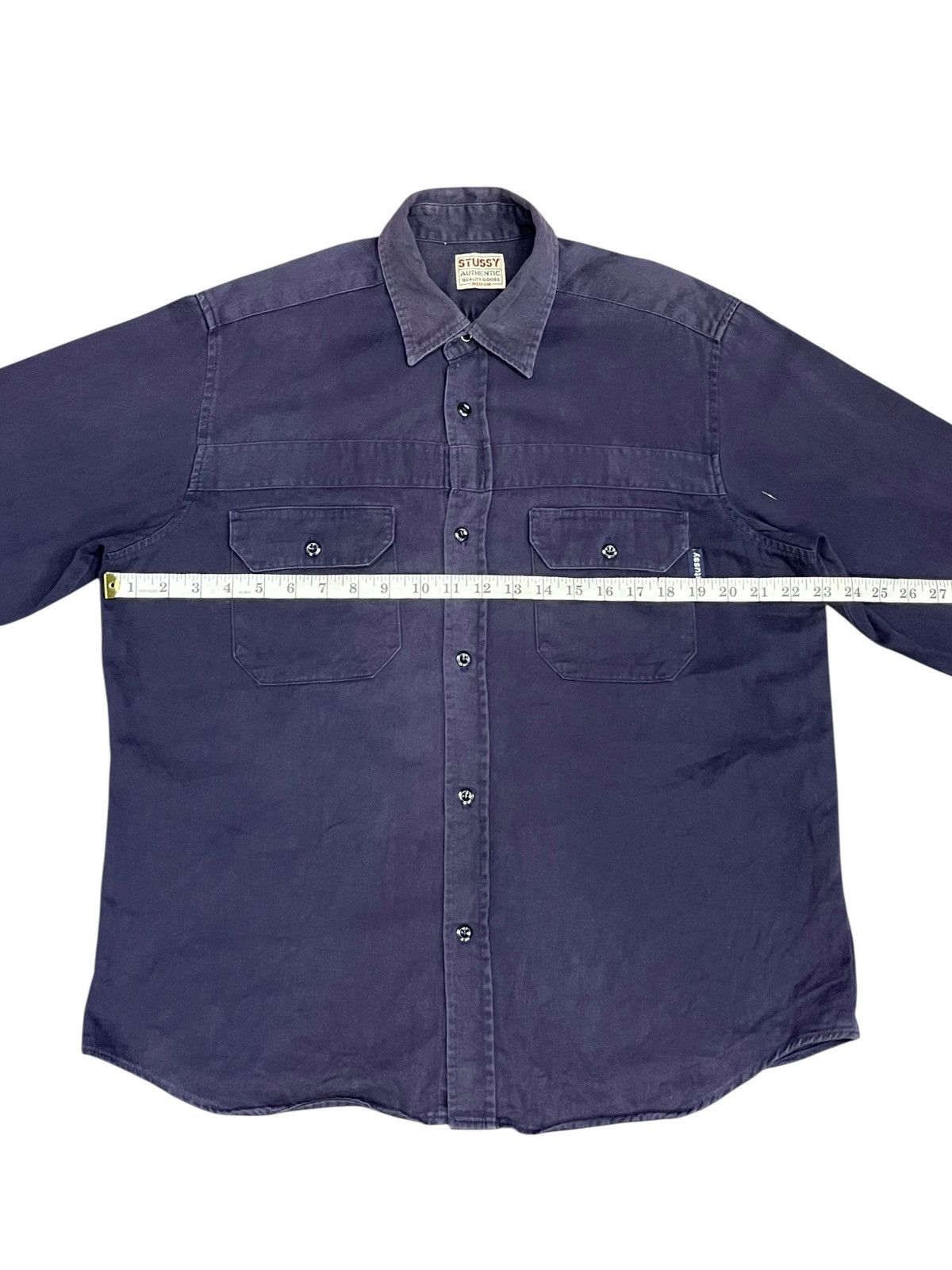Stussy Vintage Stussy USA Blue Tag Sun Faded Button-Up Shirt (M) Size US M / EU 48-50 / 2 - 5 Thumbnail