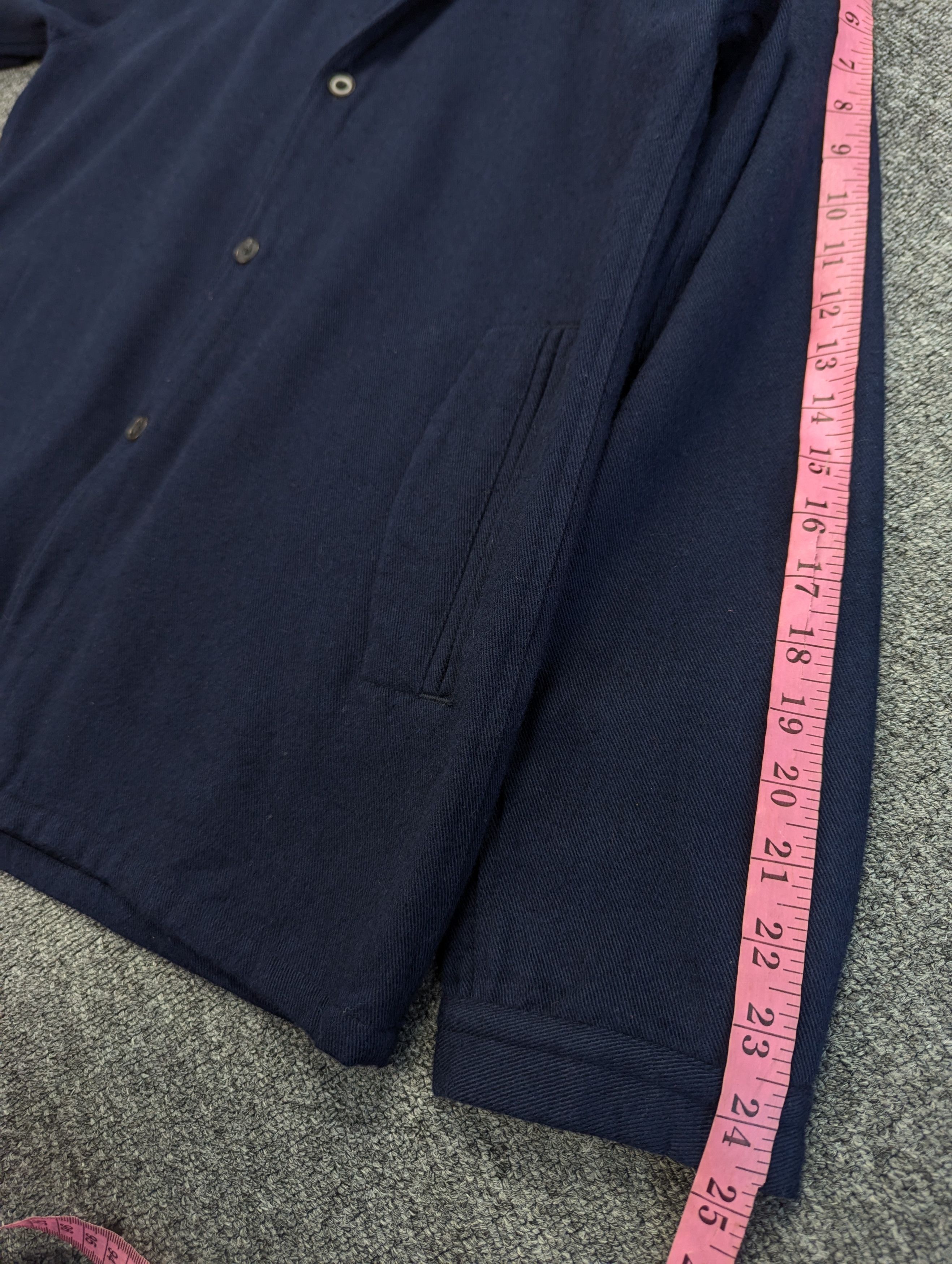 Japanese Brand Navy Blue Quadro Japan Button Ups Jacket Size 2 Size US M / EU 48-50 / 2 - 14 Thumbnail