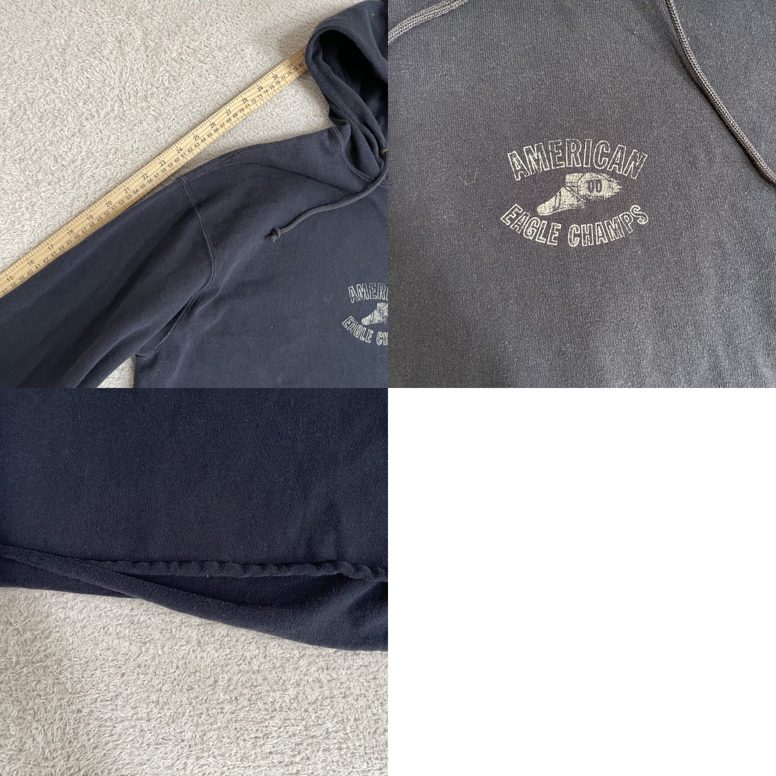 American Eagle Outfitters VINTAGE American Eagle Hoodie Sweatshirt Mens M Blue 90s Lightweight Graphic Print Pullover Size US M / EU 48-50 / 2 - 8 Thumbnail