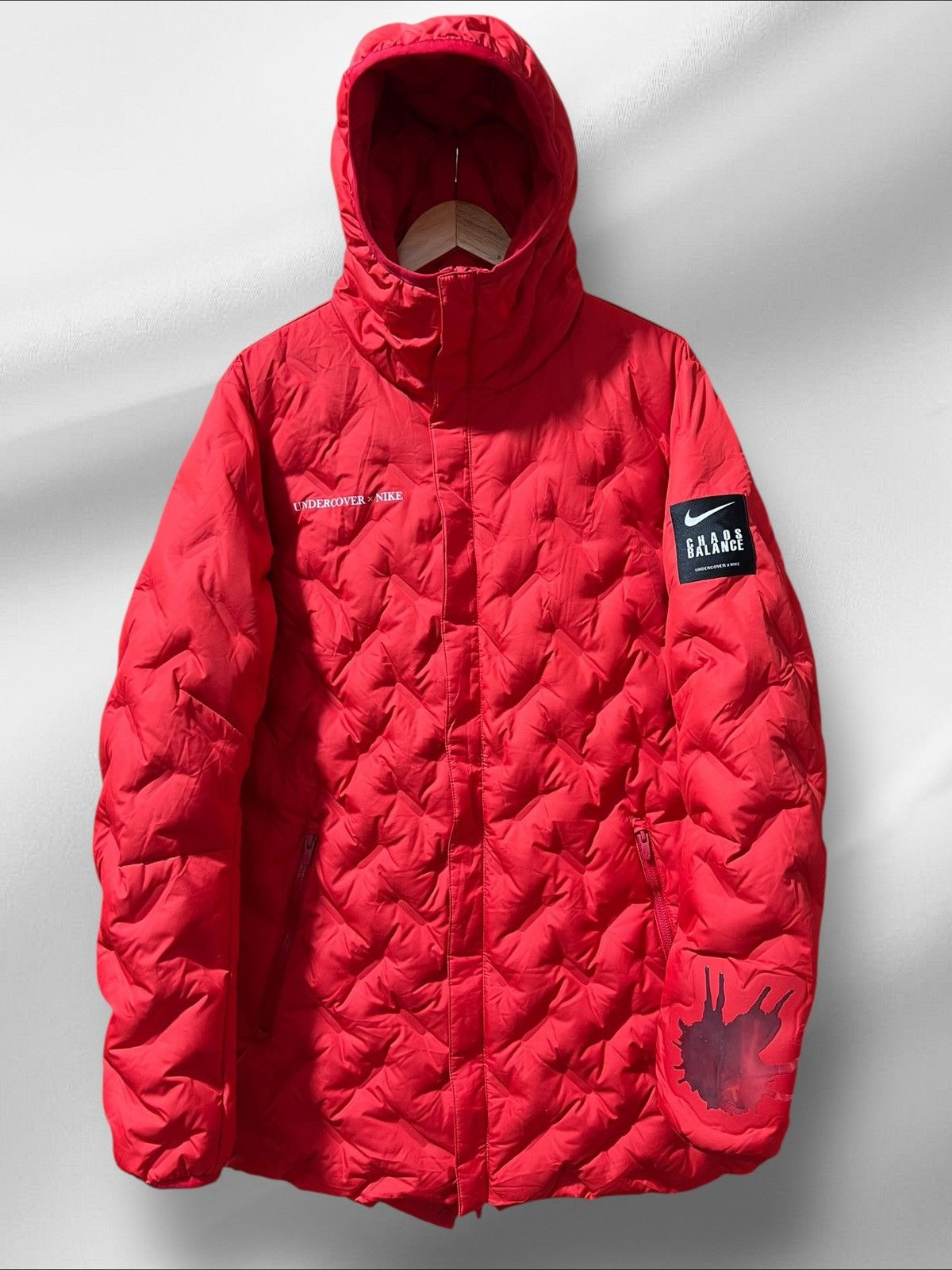 Nike × Undercover Nike x Undercover Layered Fishtail Parka Puffer Jacket Red Size US M / EU 48-50 / 2 - 1 Thumbnail