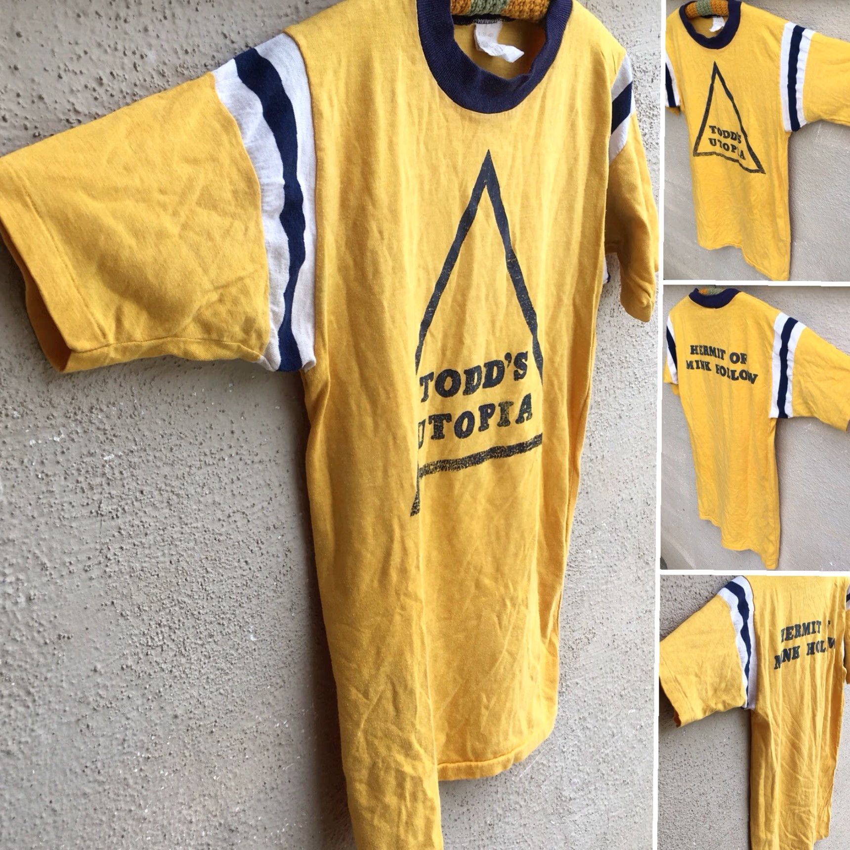 Vintage VINTAGE Todd Rundgren Utopia Hermit Of Mink Hollow T Shirt 1970s 70s Bantams M Yellow Mens Graphic Tee Size US M / EU 48-50 / 2 - 2 Thumbnail