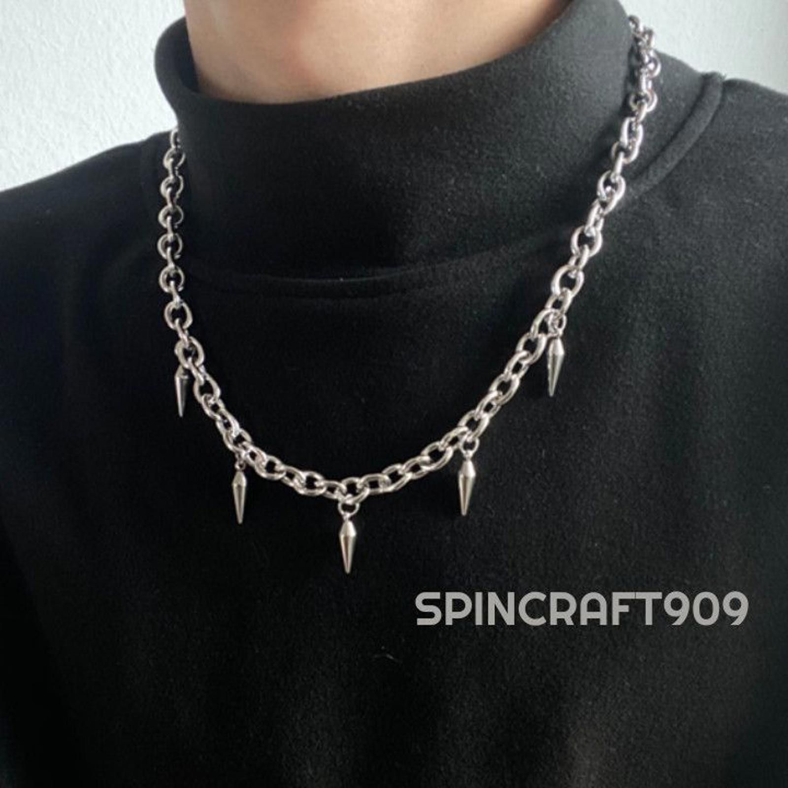 Jewelry Spiked Chain Link Necklace Size ONE SIZE - 2 Thumbnail