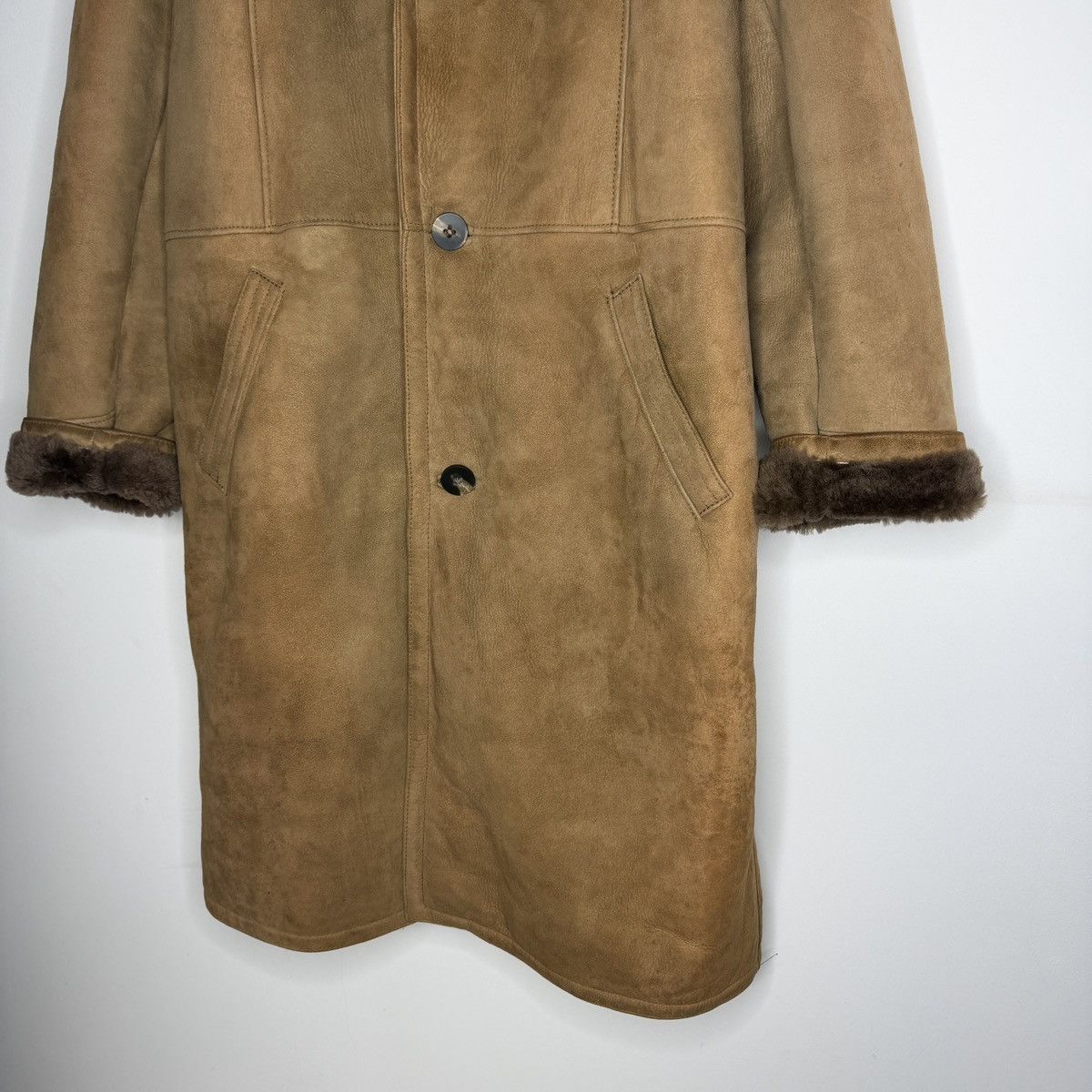 Genuine Leather Vintage Shearling Coat like Prada Size US M / EU 48-50 / 2 - 4 Thumbnail