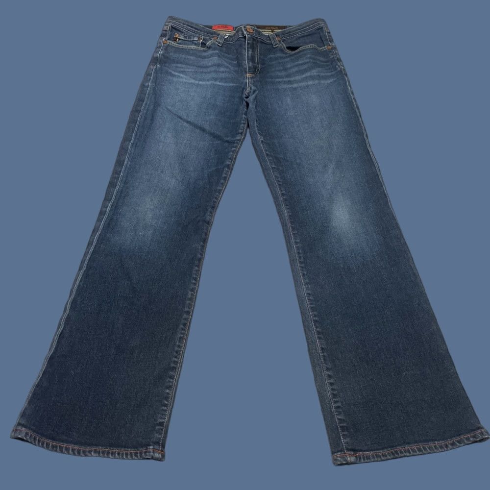 Denime AG Adriano Goldschmied The Rider Denim Blue Jeans 32x30 Women's Regular Fit Distressed Straight Jeans Size 24" / US 00 / IT 34 - 1 Thumbnail