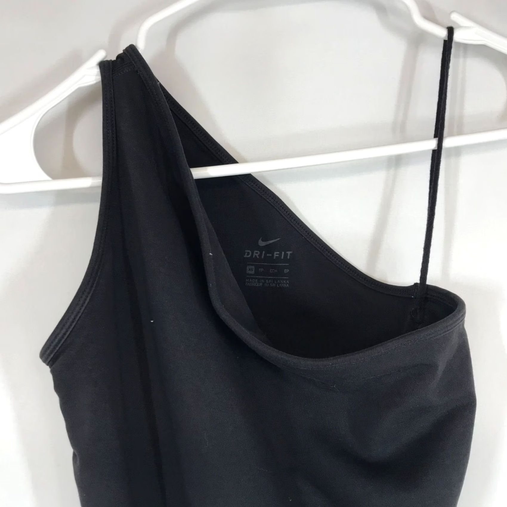 Nike Nike Women's XS Black Dri-Fit One Shoulder Cotton Blend Yoga Bodysuit AR6409 Size XS / US 0-2 / IT 36-38 - 2 Thumbnail