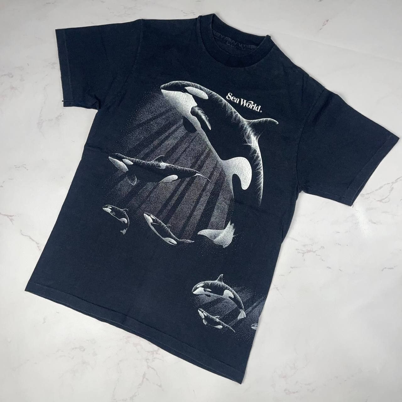 Vintage Vintage Vintage Sea World y2k single stitch art tee 90's Size US M / EU 48-50 / 2 - 2 Thumbnail