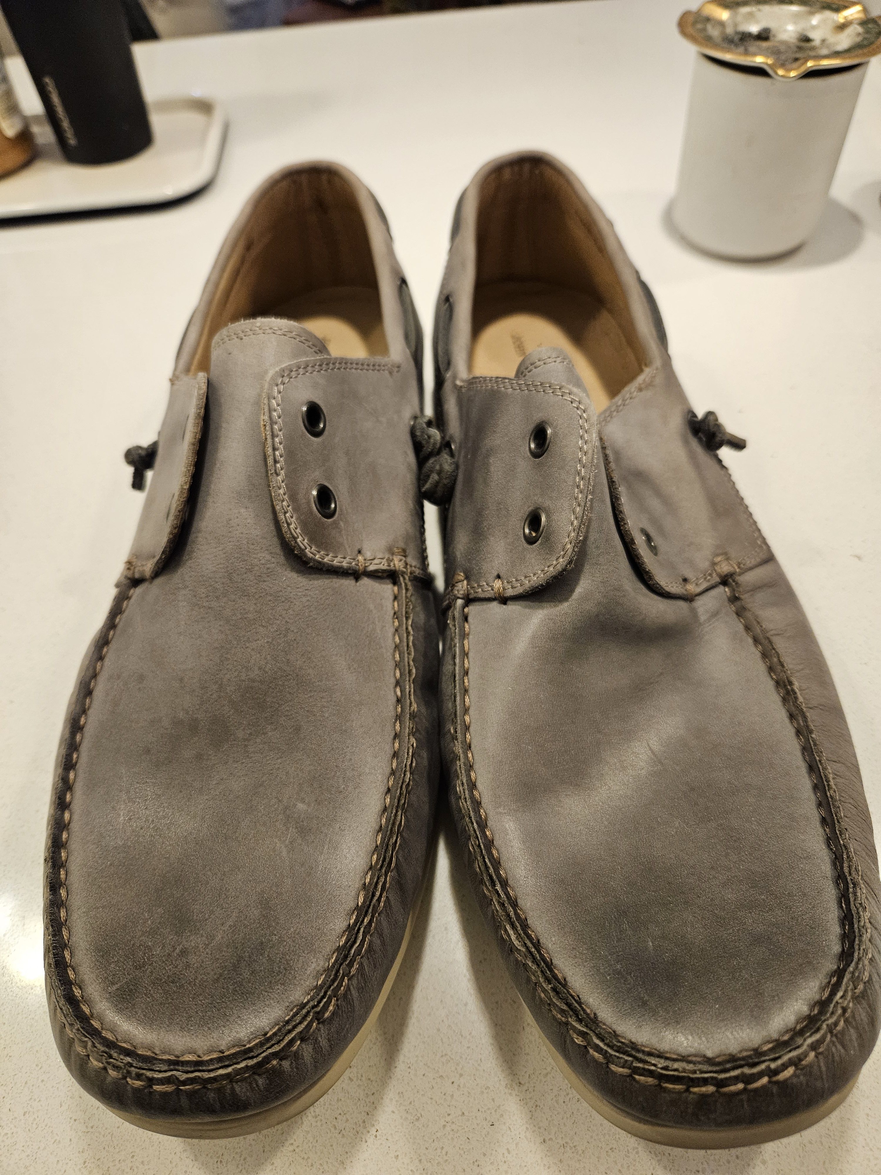 John varvatos leather boat shoes Footwear