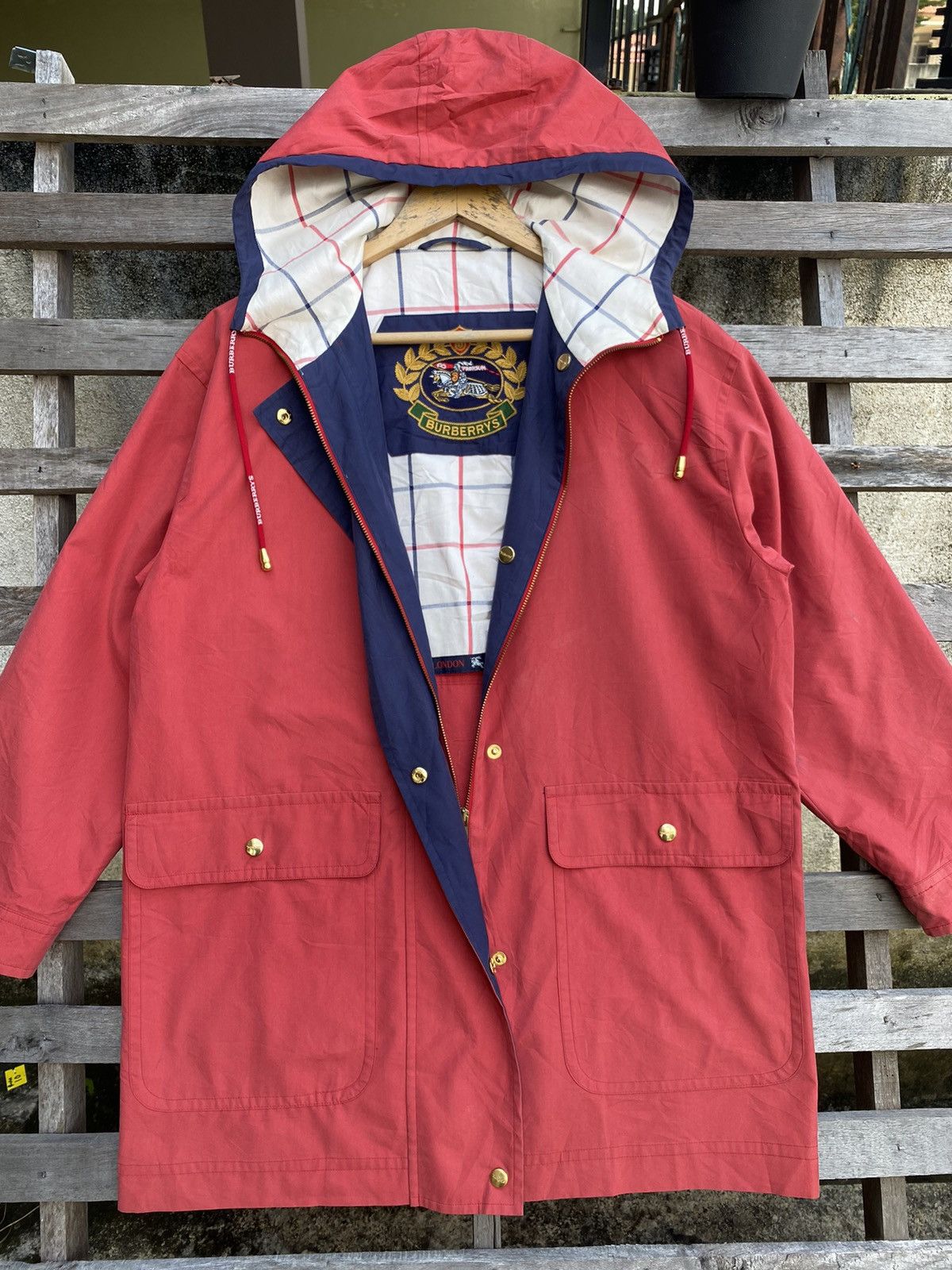 Burberry × Designer × Vintage 🔥 Steals 🔥 Vintage Burberry Parka Jacket Size US L / EU 52-54 / 3 - 4 Thumbnail