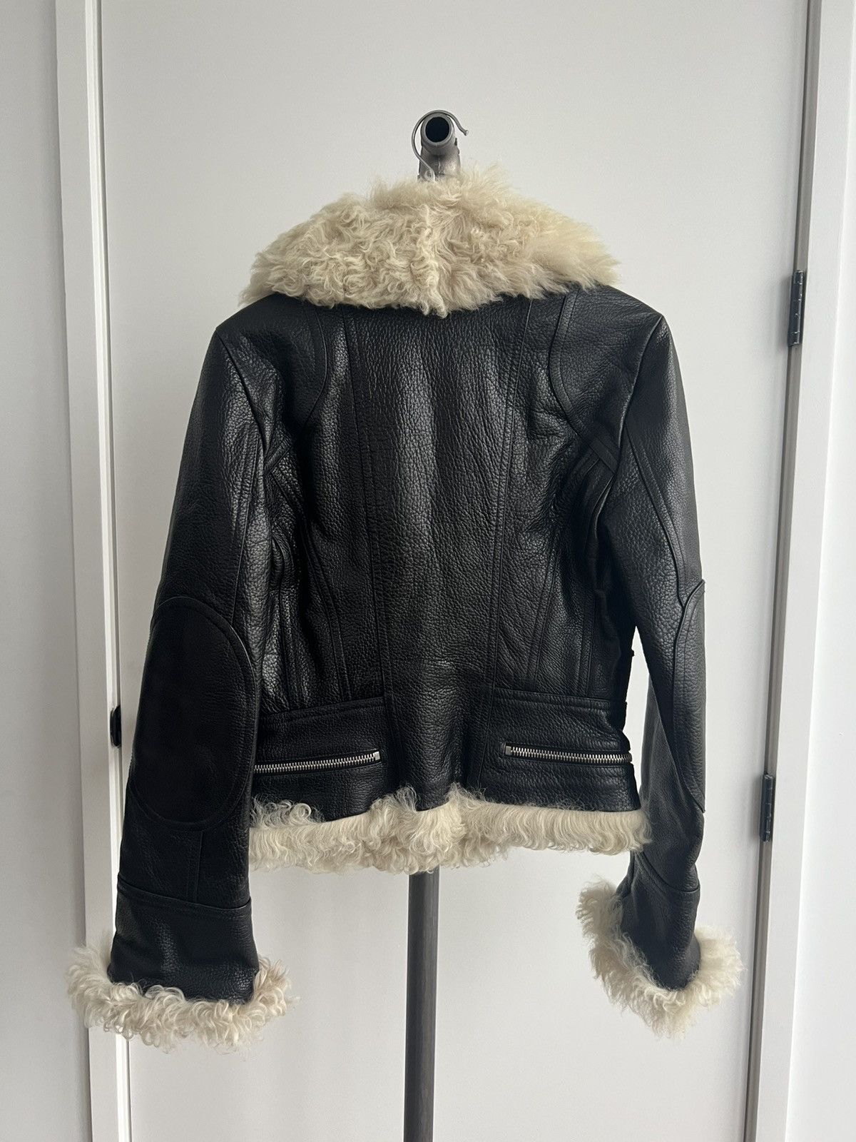 Balenciaga AW04 Shearling Biker Jacket Size XS / US 0-2 / IT 36-38 - 7 Thumbnail