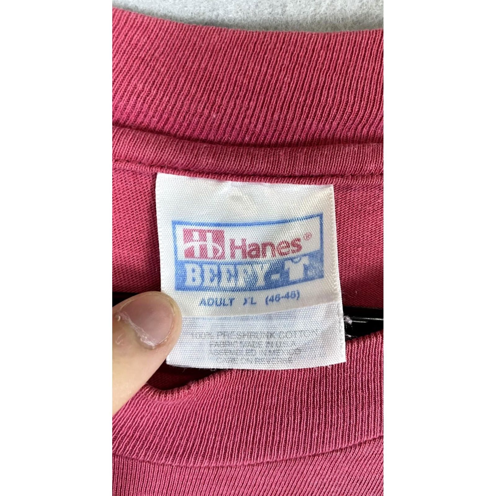 Hanes VINTAGE Hanes Beefy-T Santa Fe Southwest Shirt Mens XL Pink Graphic 90s Size US XL / EU 56 / 4 - 4 Thumbnail