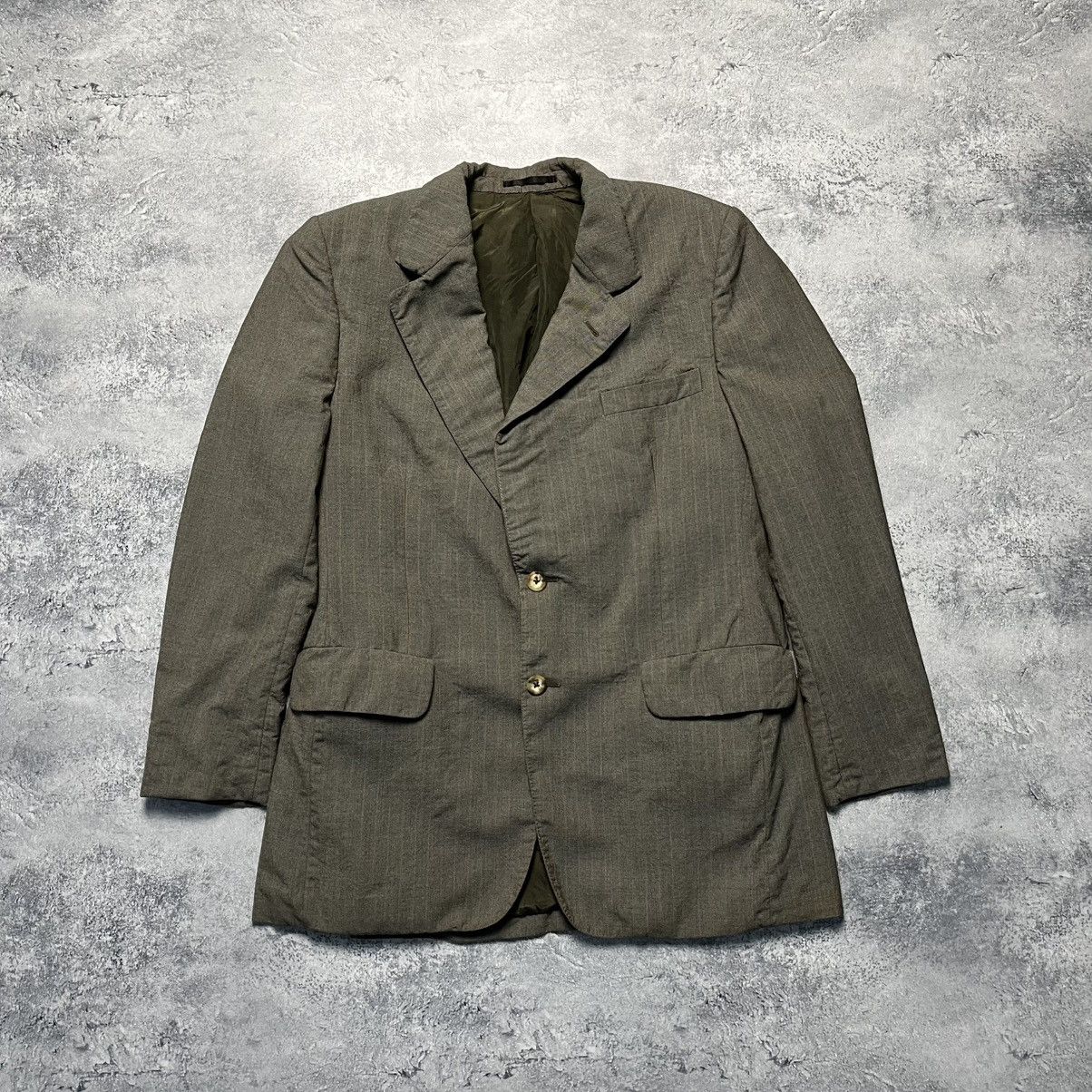 Aquascutum × Vintage Vintage Aquascutum Striped Wool Brown Suit Blazer Pants Size 42L - 2 Thumbnail